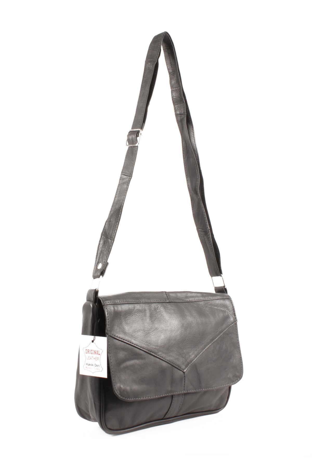 LWE1406-SLuwweLuwwe Bag'sKadın Yumuşak Hakiki Deri Parçalı ve Renkli Omuz Çantası (1406)