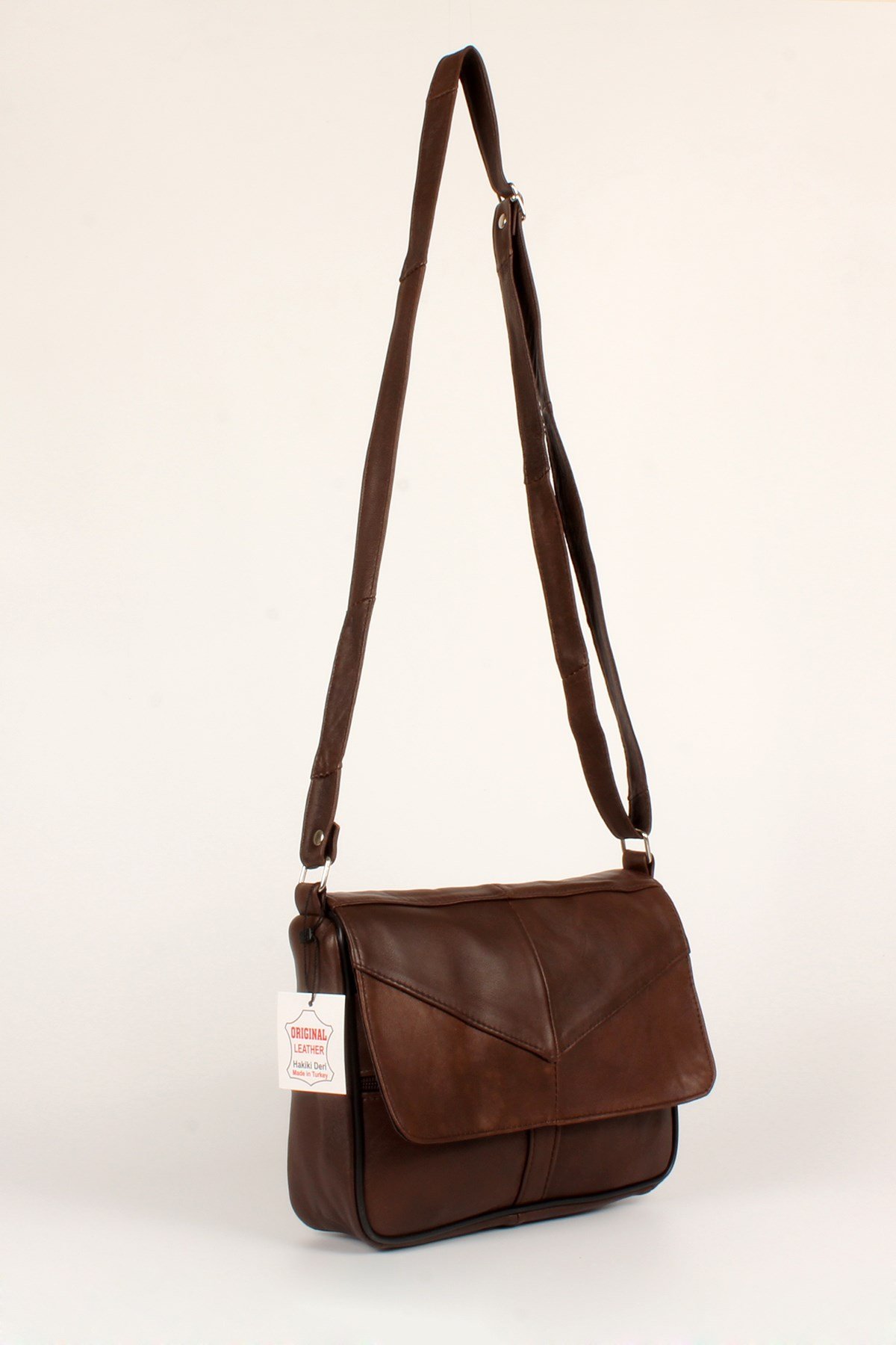 LWE1406-SLuwweLuwwe Bag'sKadın Yumuşak Hakiki Deri Parçalı ve Renkli Omuz Çantası (1406)