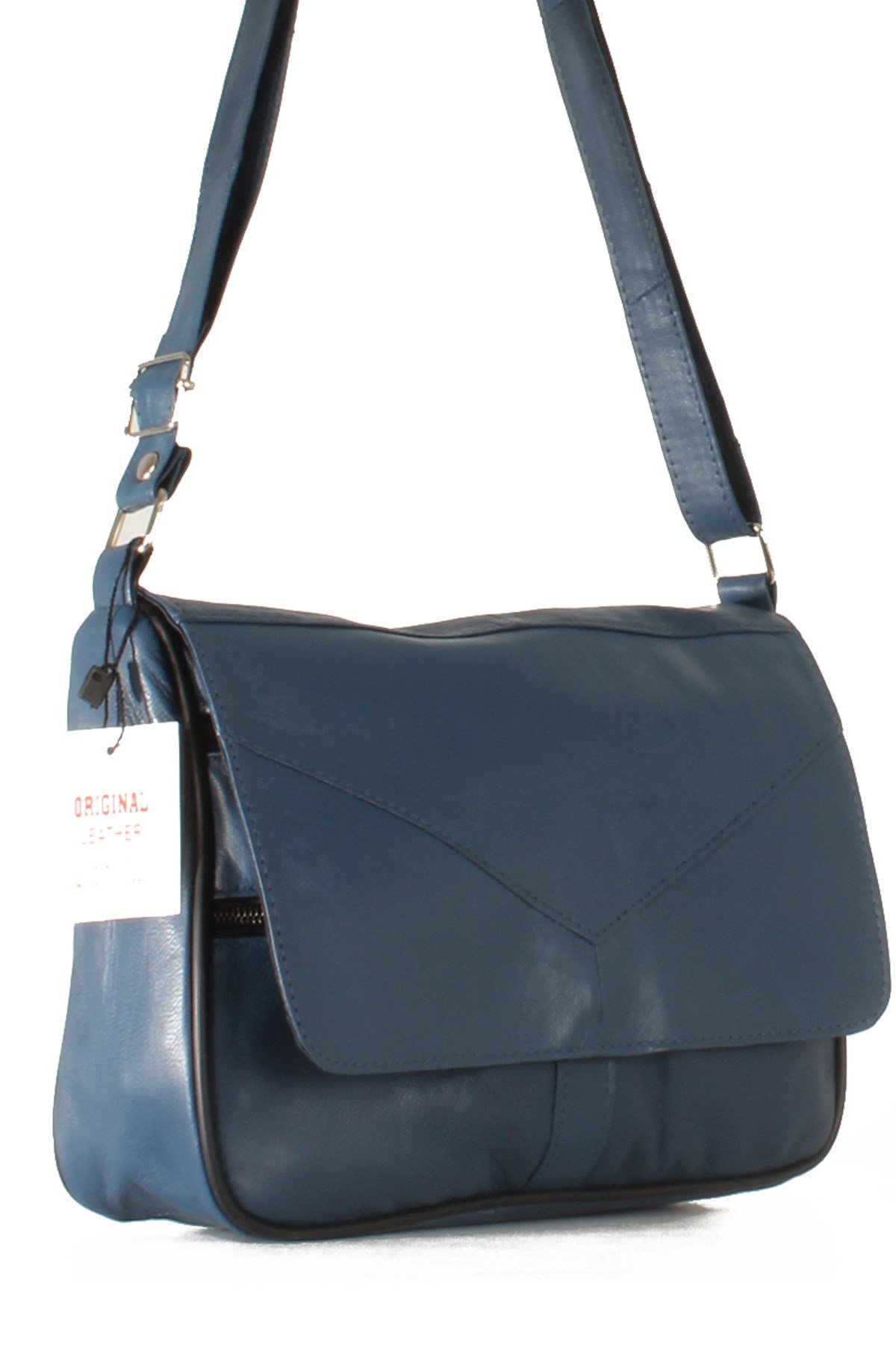 LWE1406-SLuwweLuwwe Bag'sKadın Yumuşak Hakiki Deri Parçalı ve Renkli Omuz Çantası (1406)