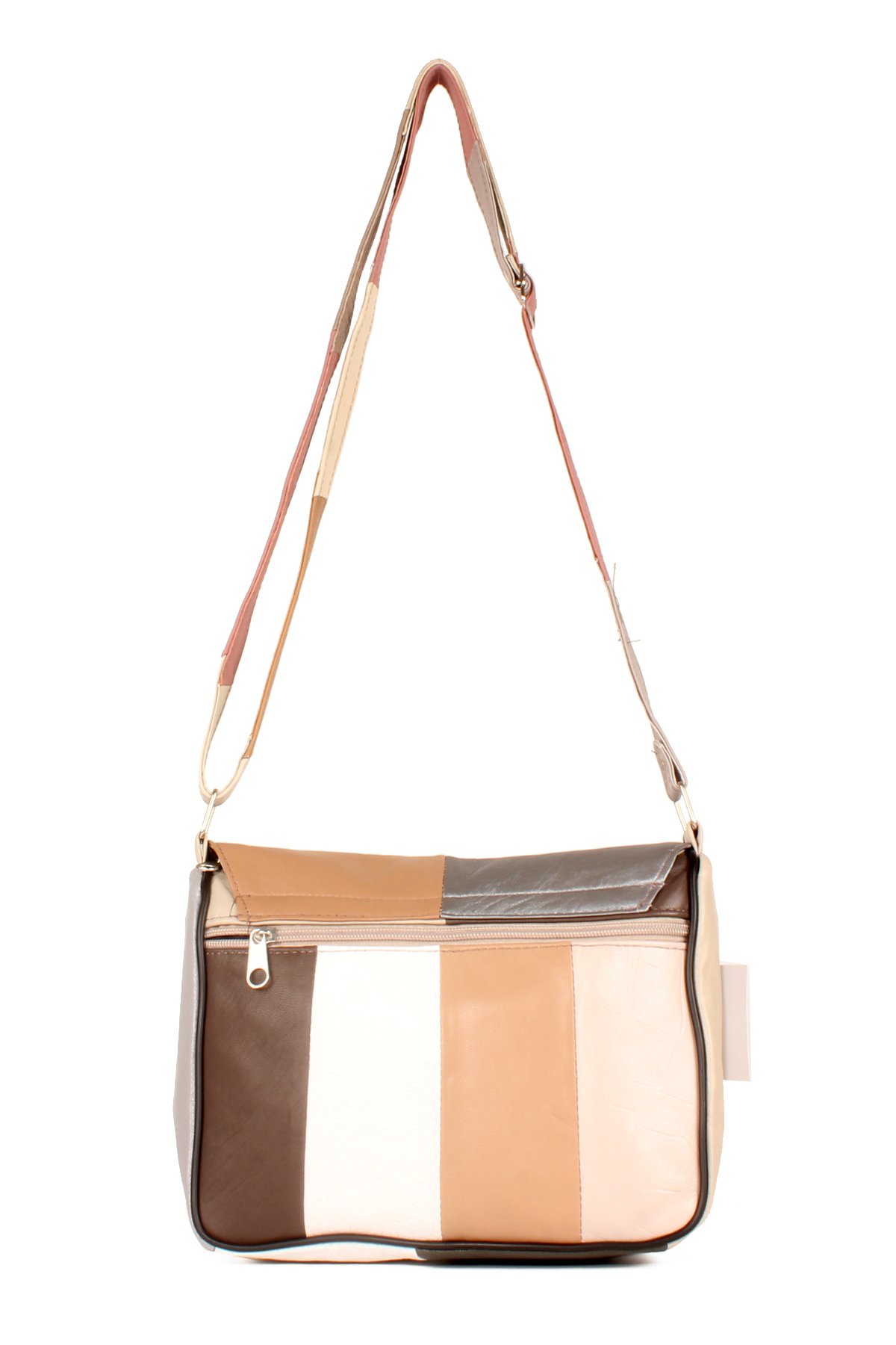 LWE1406-SLuwweLuwwe Bag'sKadın Yumuşak Hakiki Deri Parçalı ve Renkli Omuz Çantası (1406)