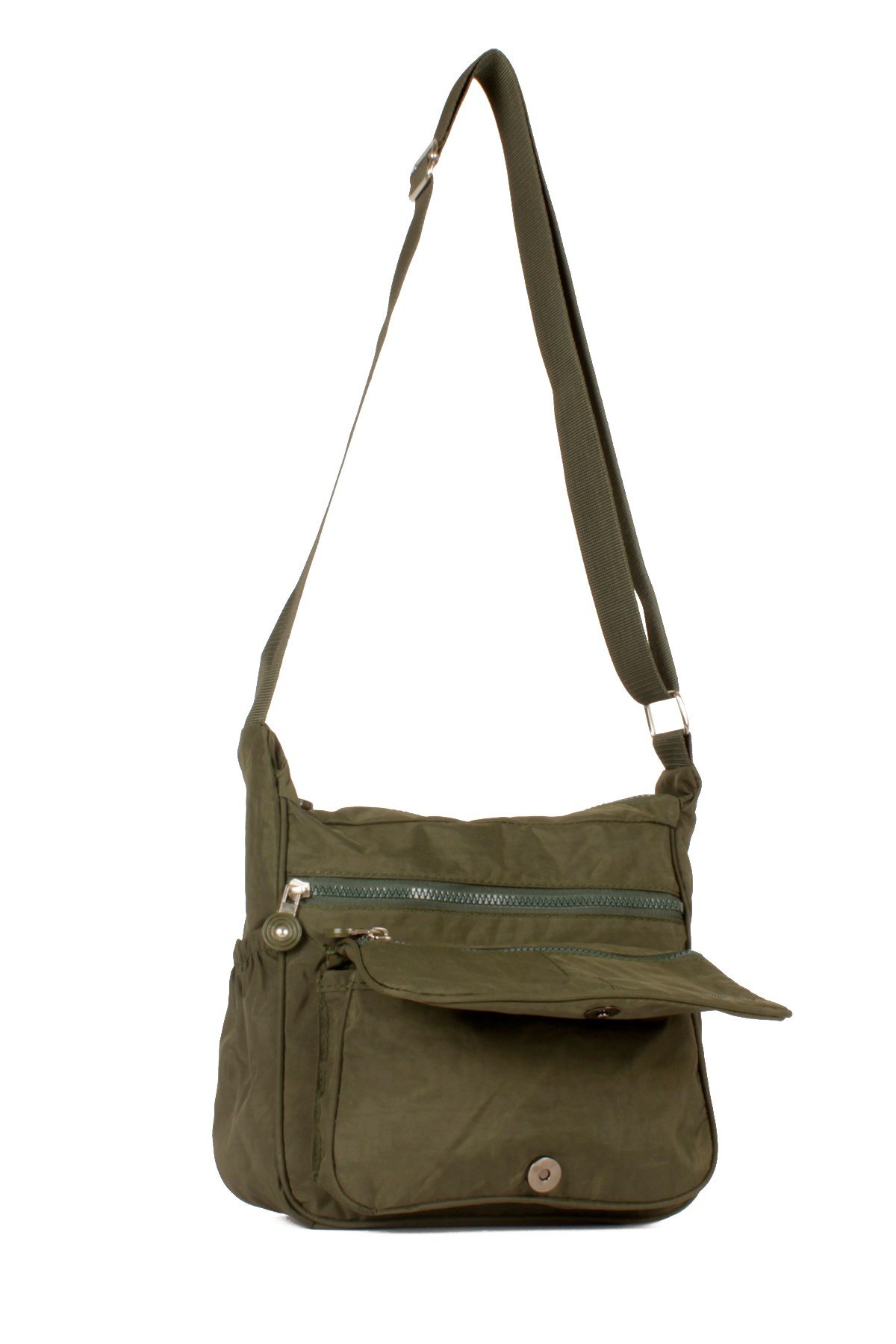 LWE10520-STalhaLuwwe Bag'sKadın Yumuşak Krinkıl Kumaş Estetik Çok Cepli Omuz - Postacı Çanta(10520)