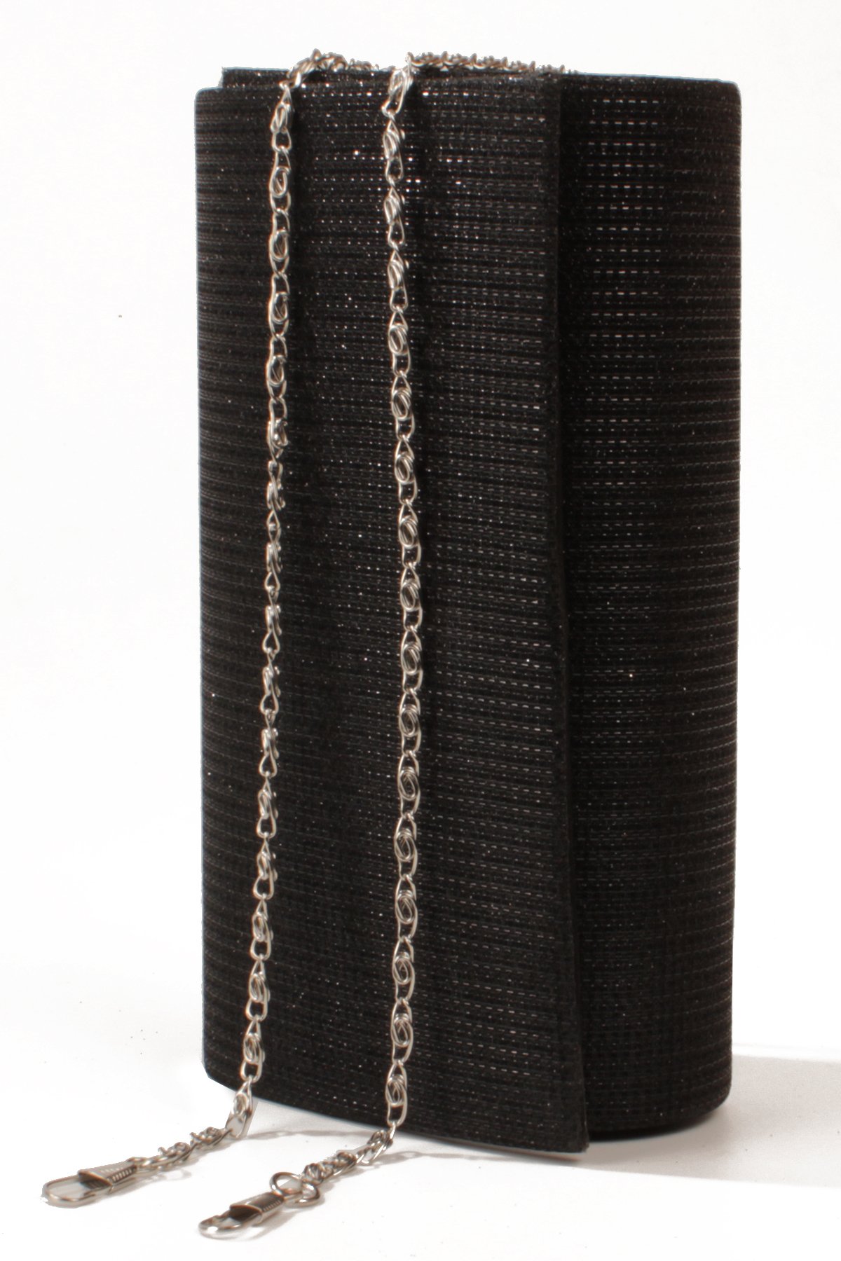 LWE10817-SyhTalhaLuwwe Bag'sKadın Zincir Askılı El Saplı Simli Doku Kararmaz Aksesuar Özel Gün Abiye El ve Omuz Çantası (10817)