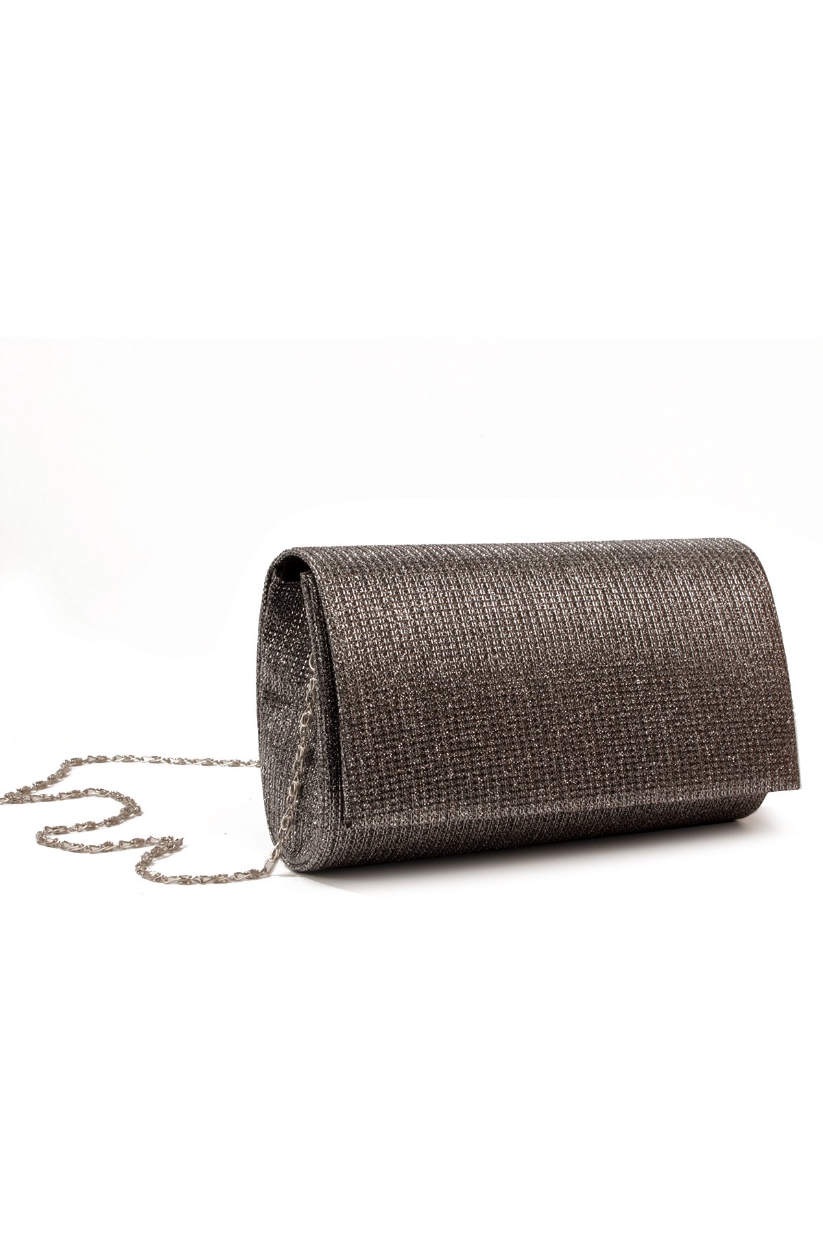 LWE10817-SyhTalhaLuwwe Bag'sKadın Zincir Askılı El Saplı Simli Doku Kararmaz Aksesuar Özel Gün Abiye El ve Omuz Çantası (10817)