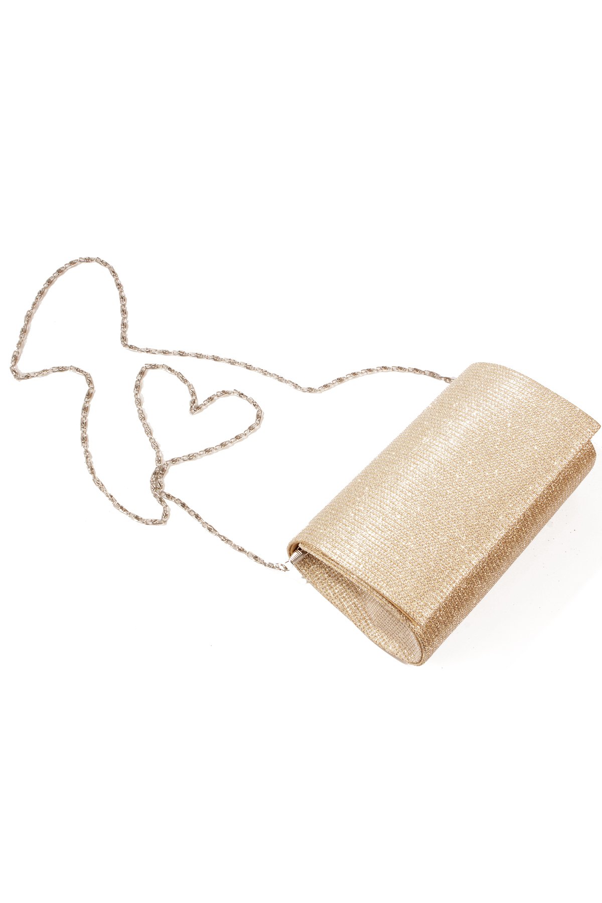 LWE10817-SyhTalhaLuwwe Bag'sKadın Zincir Askılı El Saplı Simli Doku Kararmaz Aksesuar Özel Gün Abiye El ve Omuz Çantası (10817)