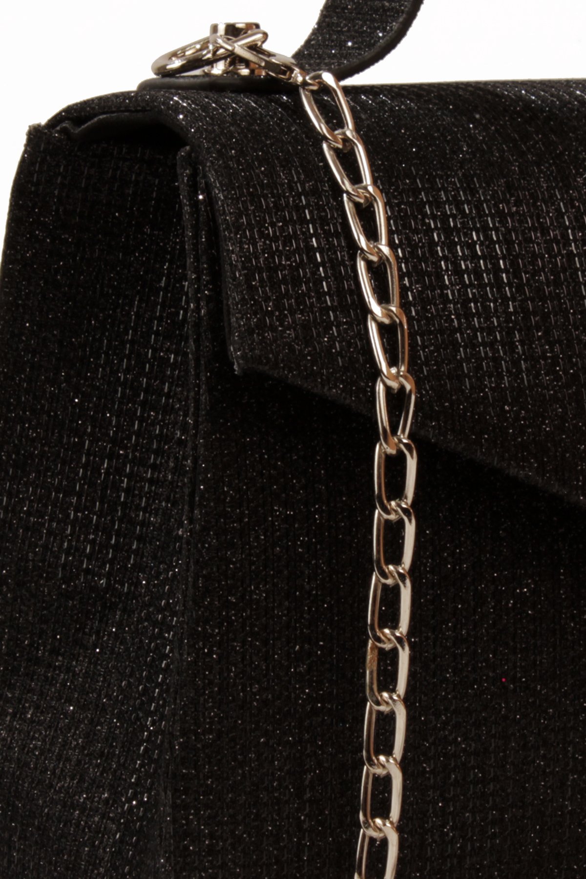 LWE1816-SyhTalhaLuwwe Bag'sKadın Zincir Askılı El Saplı Simli Doku Kararmaz Aksesuar Özel Gün Abiye El ve Omuz Çantası (1816)