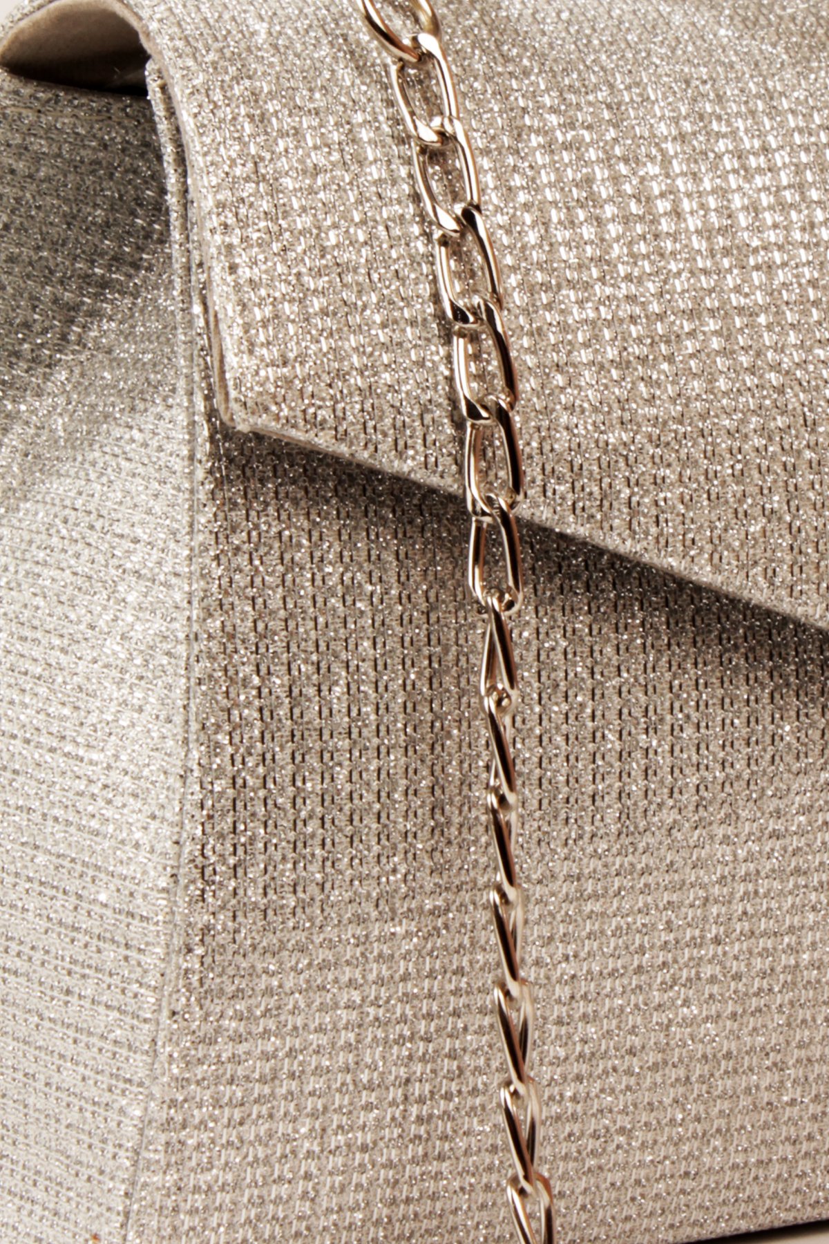 LWE1816-SyhTalhaLuwwe Bag'sKadın Zincir Askılı El Saplı Simli Doku Kararmaz Aksesuar Özel Gün Abiye El ve Omuz Çantası (1816)