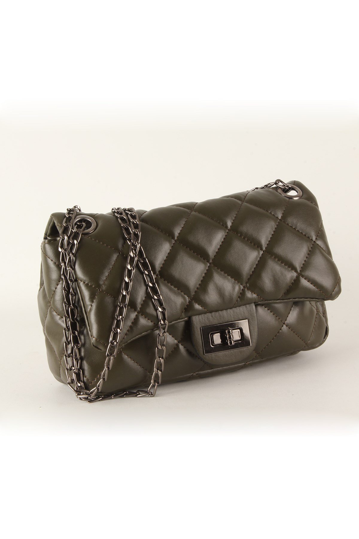 LWE20385-SLuwweLuwwe Bag'sKadın Zincir Askılı Kapitone Omuz Çantası (20385)