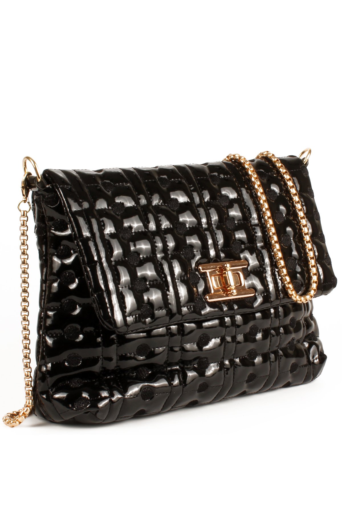 LWE10752-SyhTalhaLuwwe Bag'sKadın Zincir Askılı Kapitoneli Özel Dokuma Nakışlı Omuz Çantası (10752)