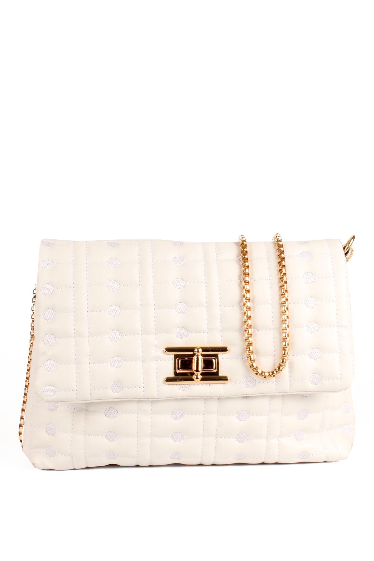 LWE10752-SyhTalhaLuwwe Bag'sKadın Zincir Askılı Kapitoneli Özel Dokuma Nakışlı Omuz Çantası (10752)