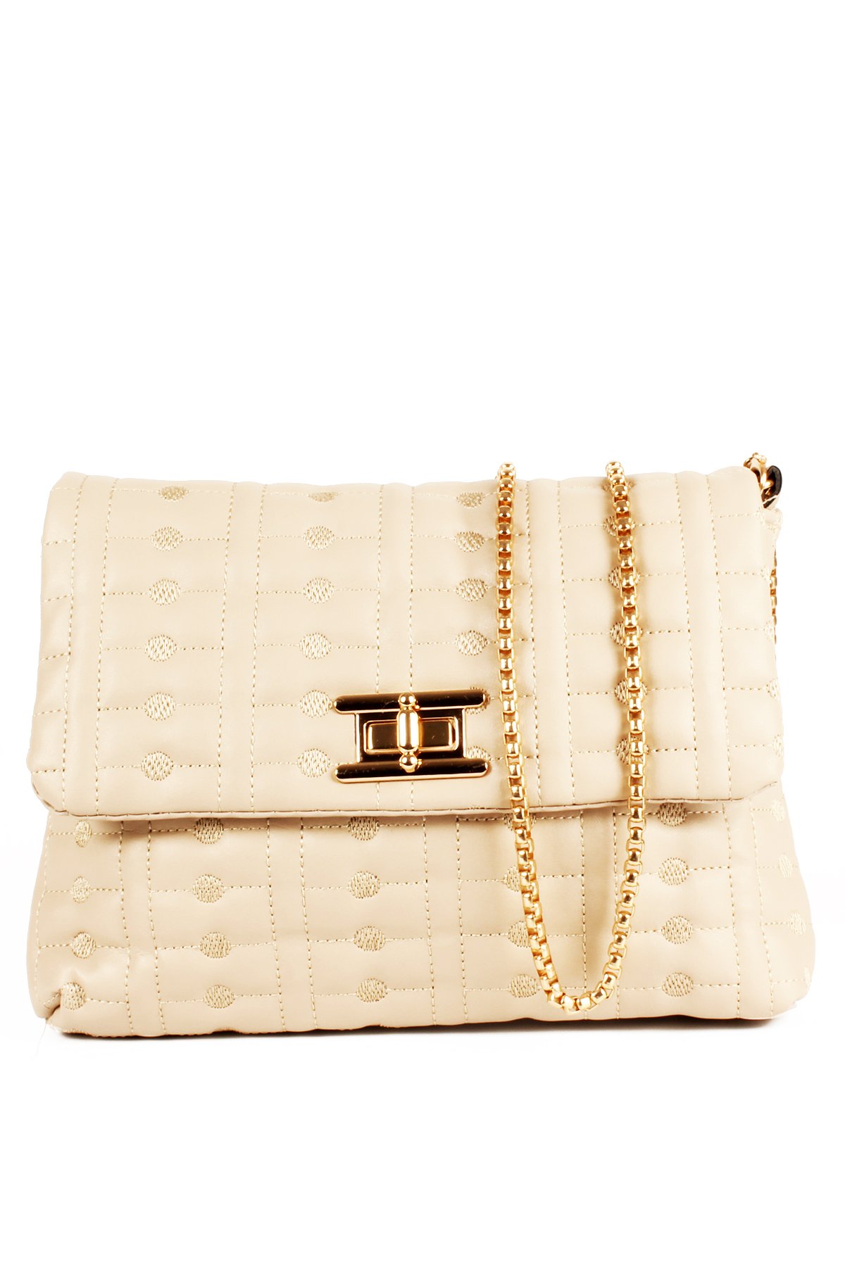 LWE10752-SyhTalhaLuwwe Bag'sKadın Zincir Askılı Kapitoneli Özel Dokuma Nakışlı Omuz Çantası (10752)