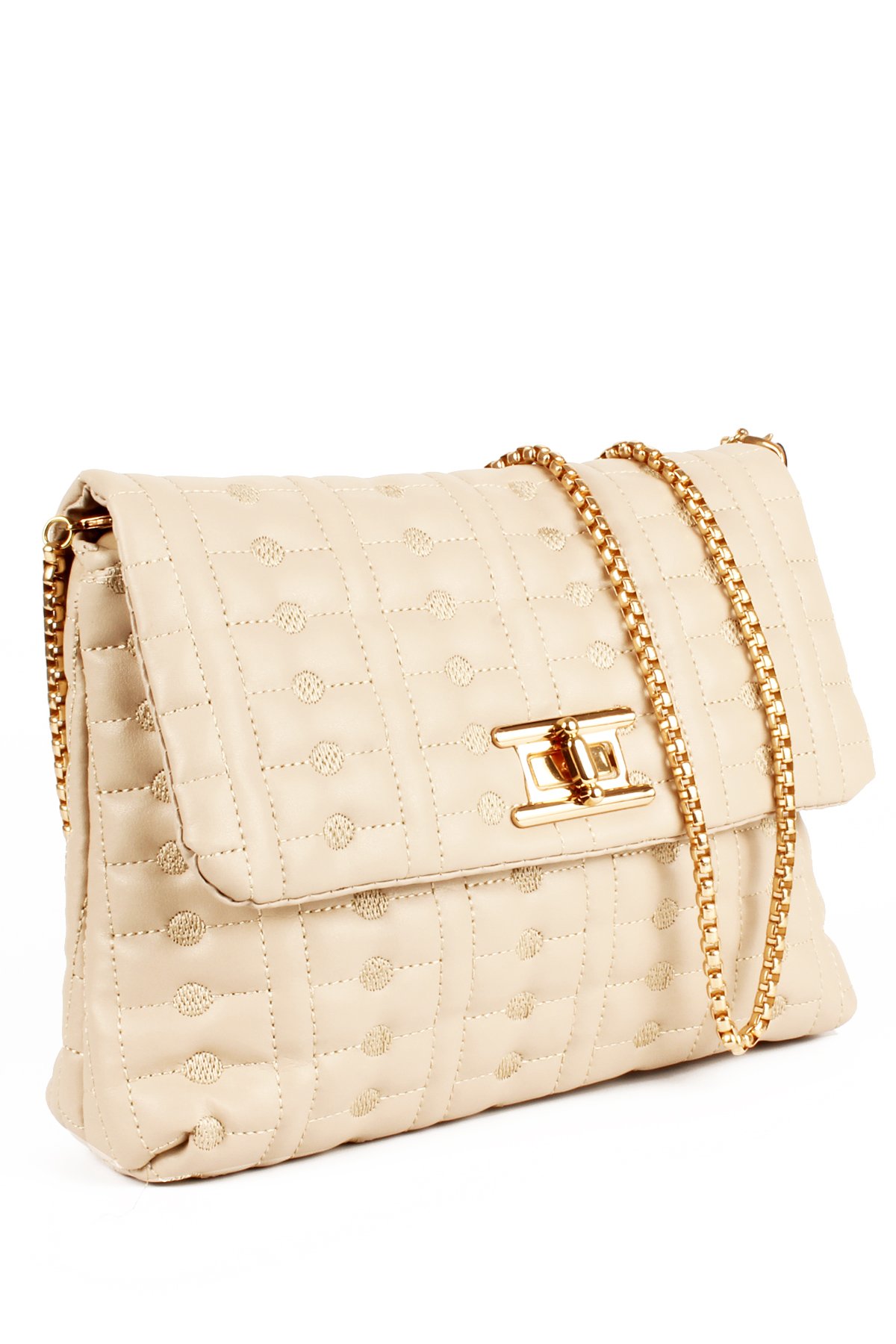 LWE10752-SyhTalhaLuwwe Bag'sKadın Zincir Askılı Kapitoneli Özel Dokuma Nakışlı Omuz Çantası (10752)