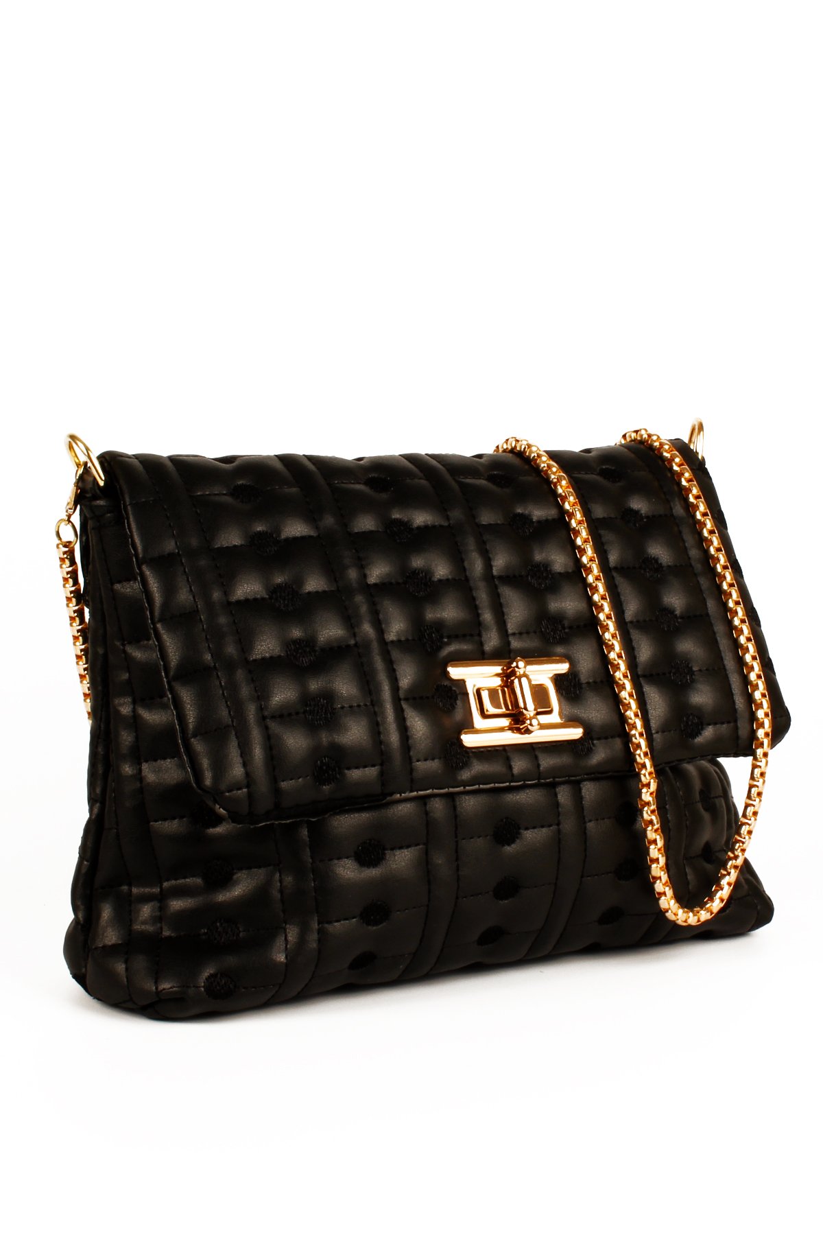 LWE10752-SyhTalhaLuwwe Bag'sKadın Zincir Askılı Kapitoneli Özel Dokuma Nakışlı Omuz Çantası (10752)