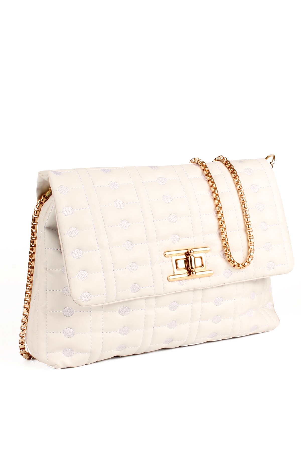 LWE10752-SyhTalhaLuwwe Bag'sKadın Zincir Askılı Kapitoneli Özel Dokuma Nakışlı Omuz Çantası (10752)