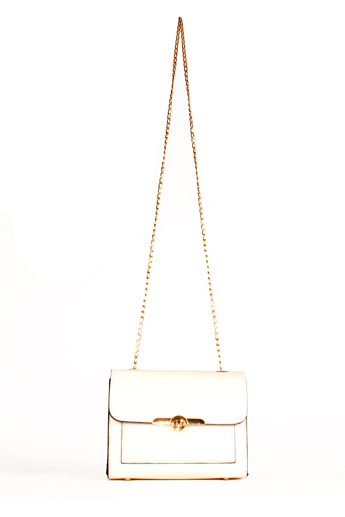 LWE20613-SyhTalhaLuwwe Bag'sKadın Zincir Askılı Midi Boy Ön Cepli Omuz Çantası (20613)