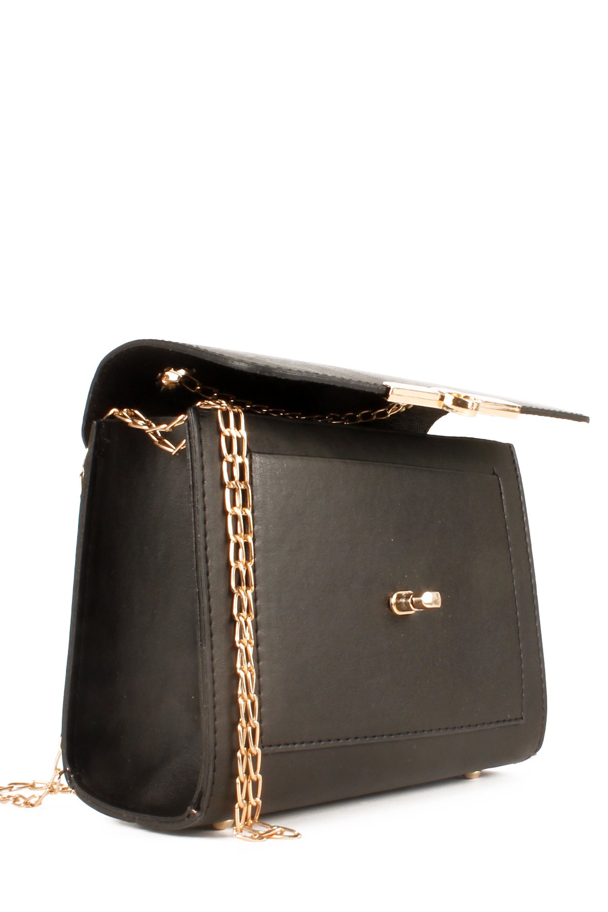 LWE20613-SyhTalhaLuwwe Bag'sKadın Zincir Askılı Midi Boy Ön Cepli Omuz Çantası (20613)