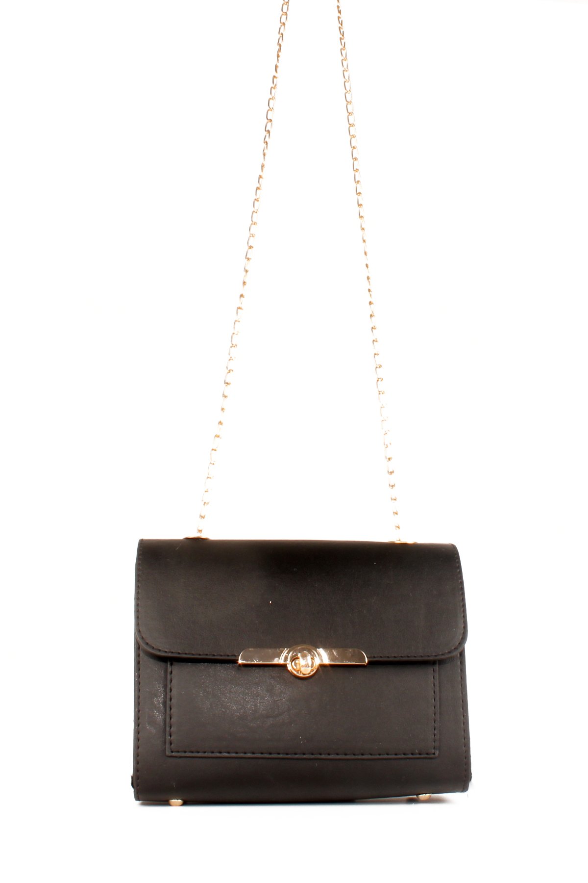 LWE20613-SyhTalhaLuwwe Bag'sKadın Zincir Askılı Midi Boy Ön Cepli Omuz Çantası (20613)