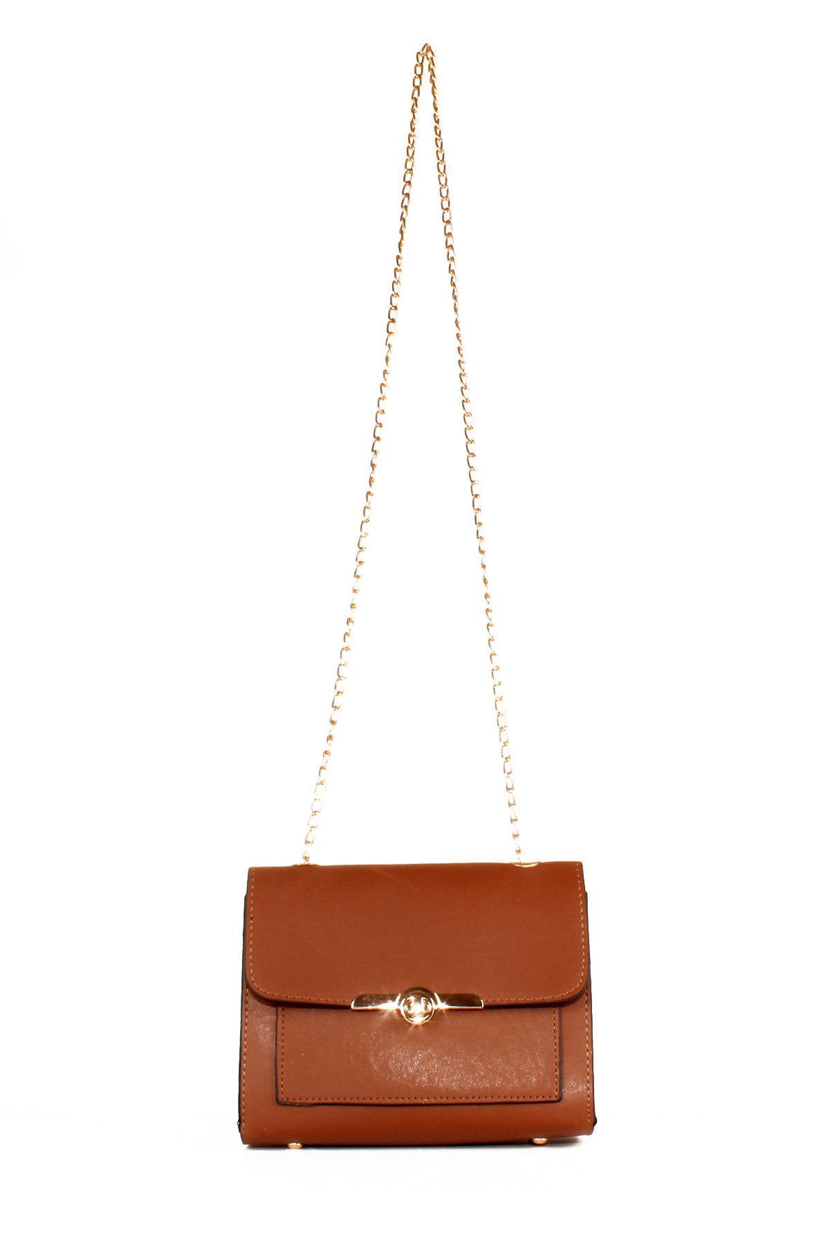 LWE20613-SyhTalhaLuwwe Bag'sKadın Zincir Askılı Midi Boy Ön Cepli Omuz Çantası (20613)