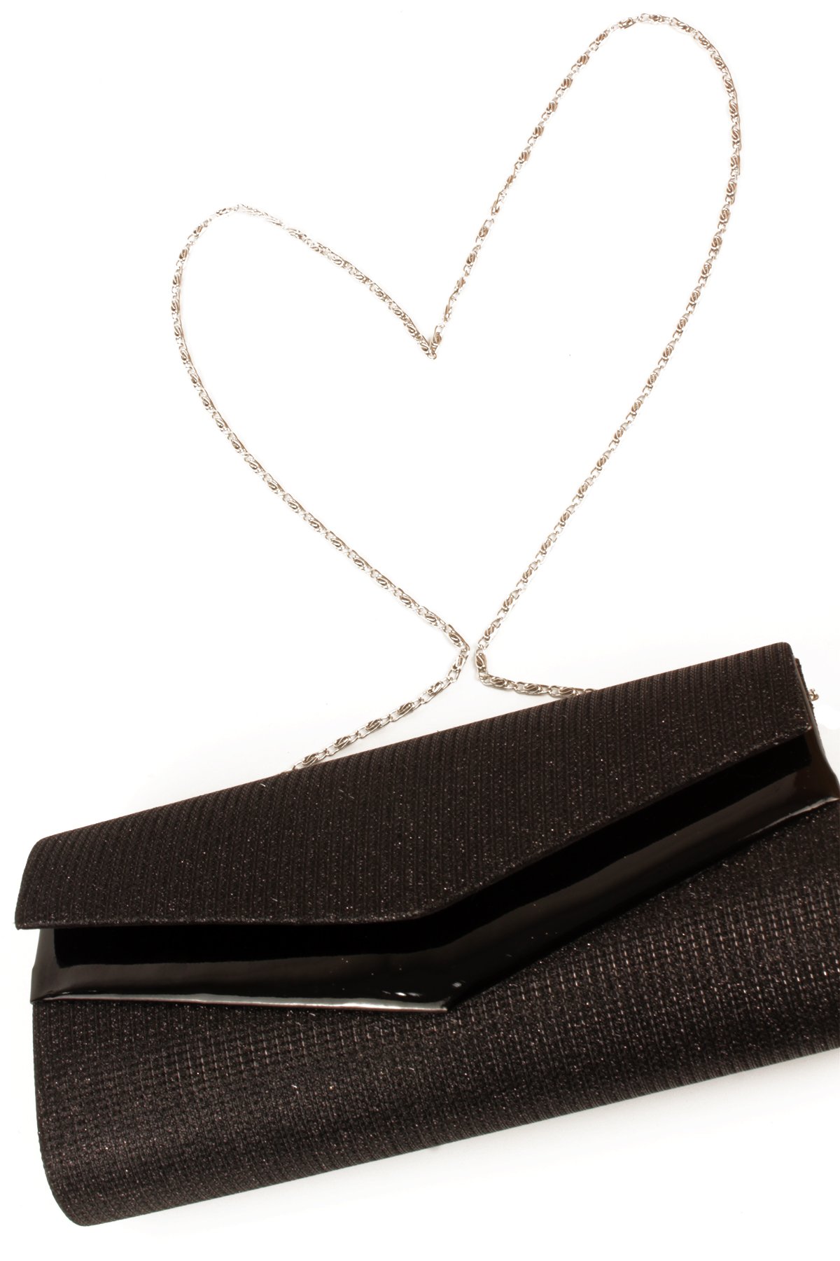 LWE10844-SyhTalhaLuwwe Bag'sKadın Zincir Askılı Simli Doku Kararmaz Aksesuar Özel Gün Abiye - Porföy El ve Omuz Çantası (10844)