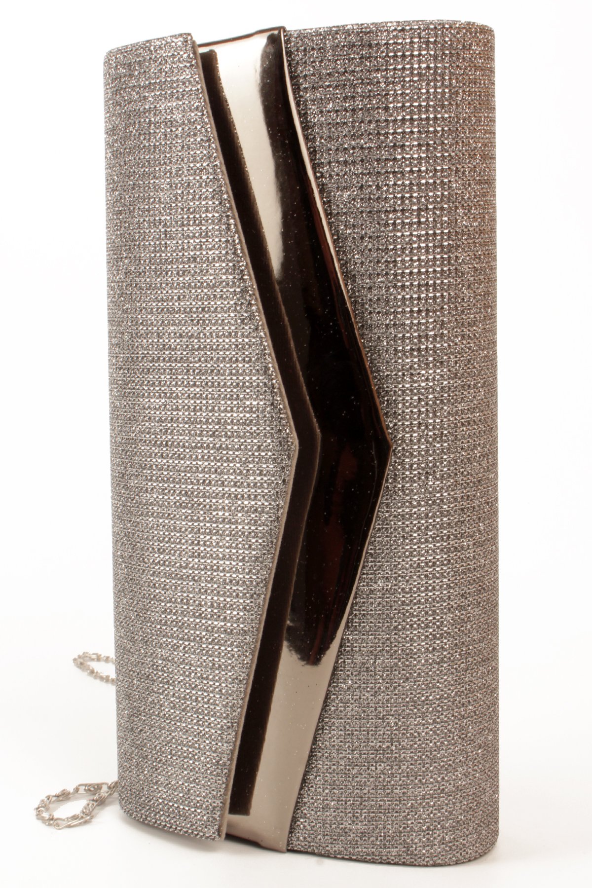 LWE10844-SyhTalhaLuwwe Bag'sKadın Zincir Askılı Simli Doku Kararmaz Aksesuar Özel Gün Abiye - Porföy El ve Omuz Çantası (10844)