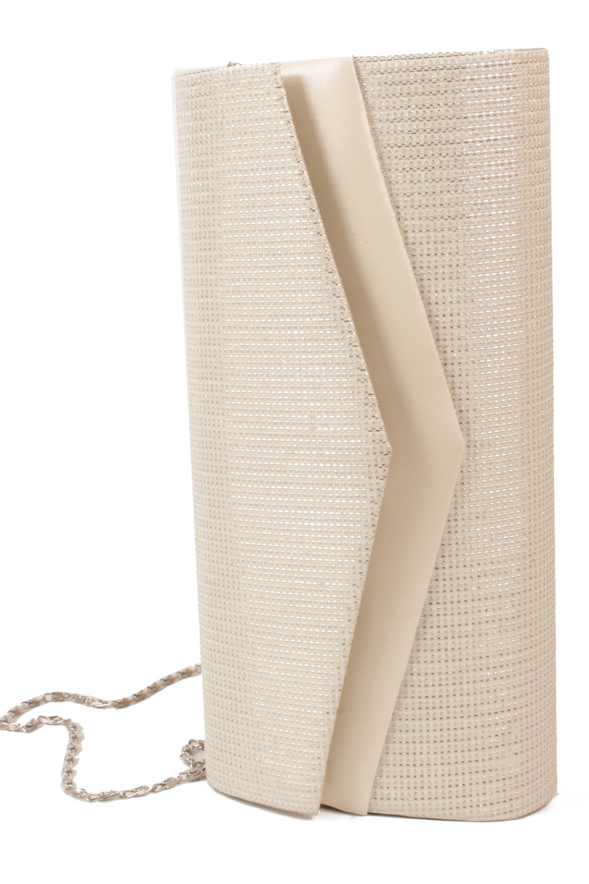 LWE10844-SyhTalhaLuwwe Bag'sKadın Zincir Askılı Simli Doku Kararmaz Aksesuar Özel Gün Abiye - Porföy El ve Omuz Çantası (10844)