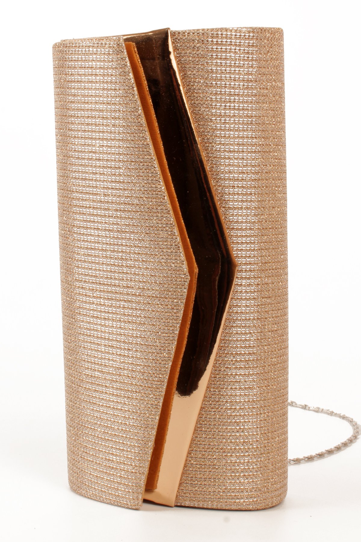 LWE10844-SyhTalhaLuwwe Bag'sKadın Zincir Askılı Simli Doku Kararmaz Aksesuar Özel Gün Abiye - Porföy El ve Omuz Çantası (10844)