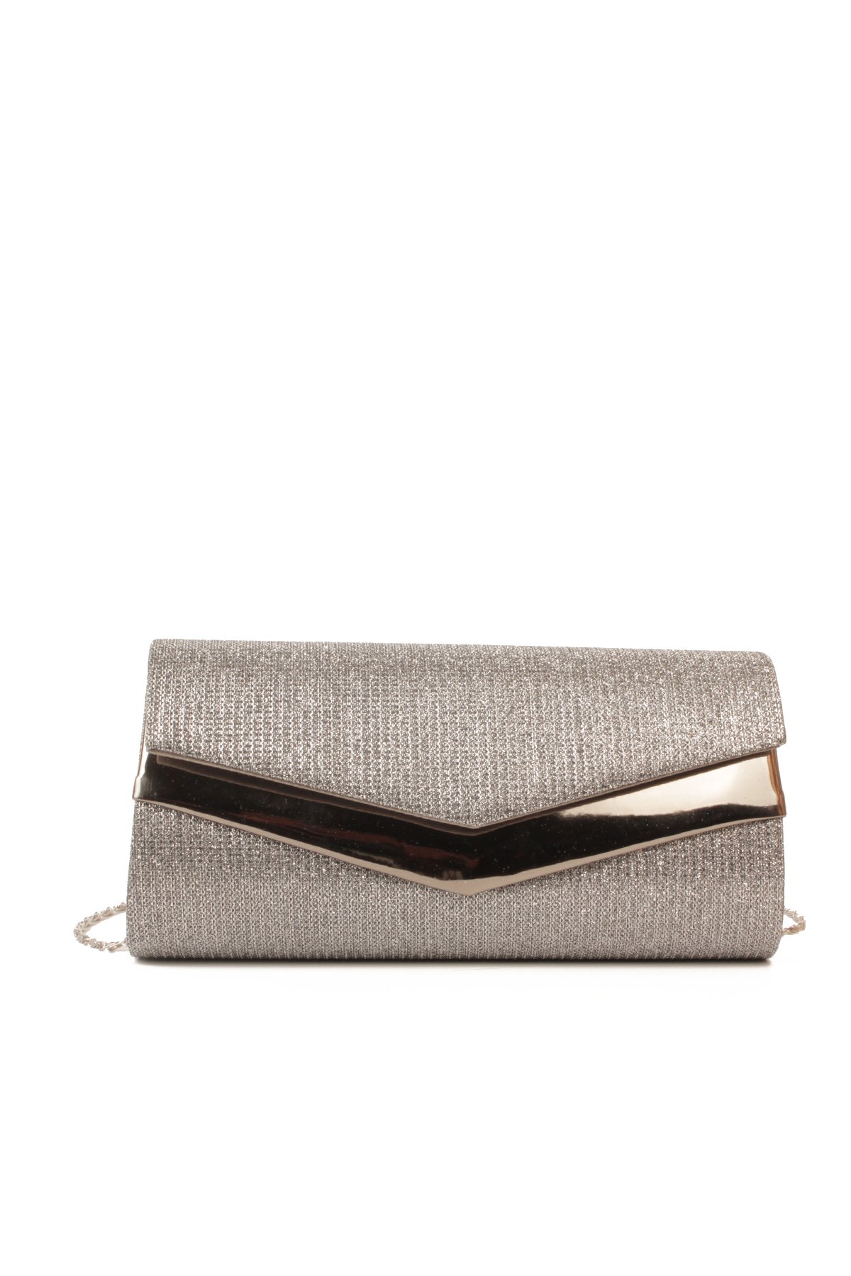 LWE10844-SyhTalhaLuwwe Bag'sKadın Zincir Askılı Simli Doku Kararmaz Aksesuar Özel Gün Abiye - Porföy El ve Omuz Çantası (10844)