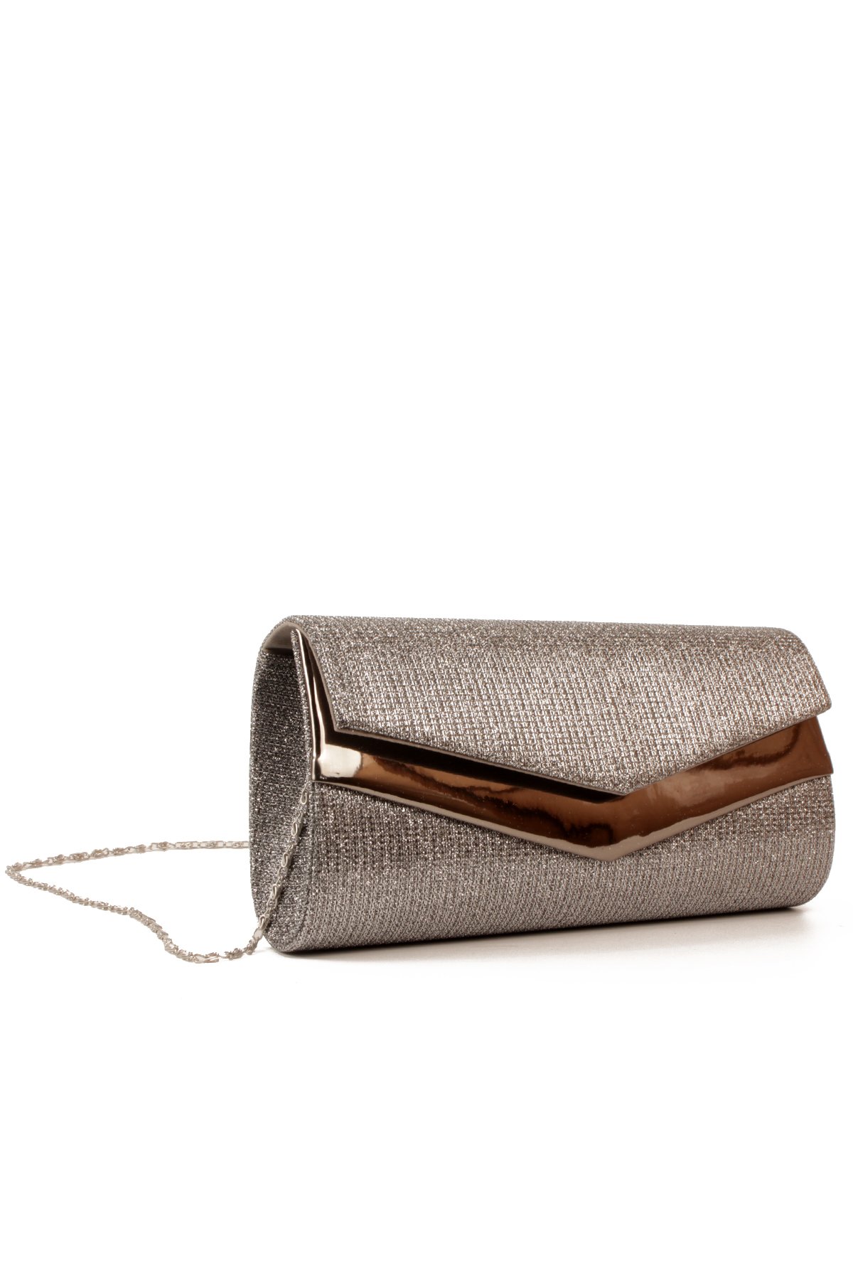 LWE10844-SyhTalhaLuwwe Bag'sKadın Zincir Askılı Simli Doku Kararmaz Aksesuar Özel Gün Abiye - Porföy El ve Omuz Çantası (10844)