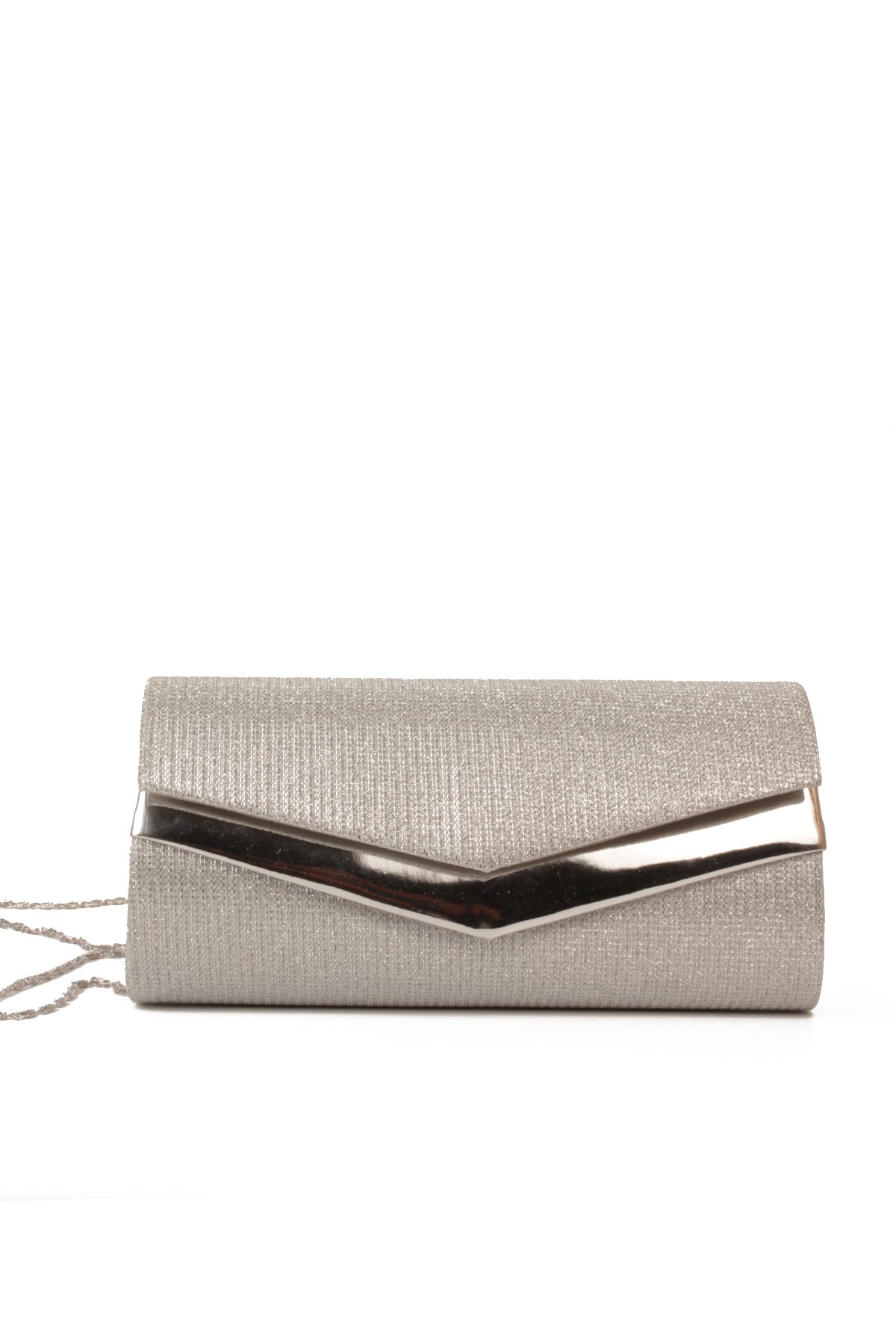 LWE10844-SyhTalhaLuwwe Bag'sKadın Zincir Askılı Simli Doku Kararmaz Aksesuar Özel Gün Abiye - Porföy El ve Omuz Çantası (10844)