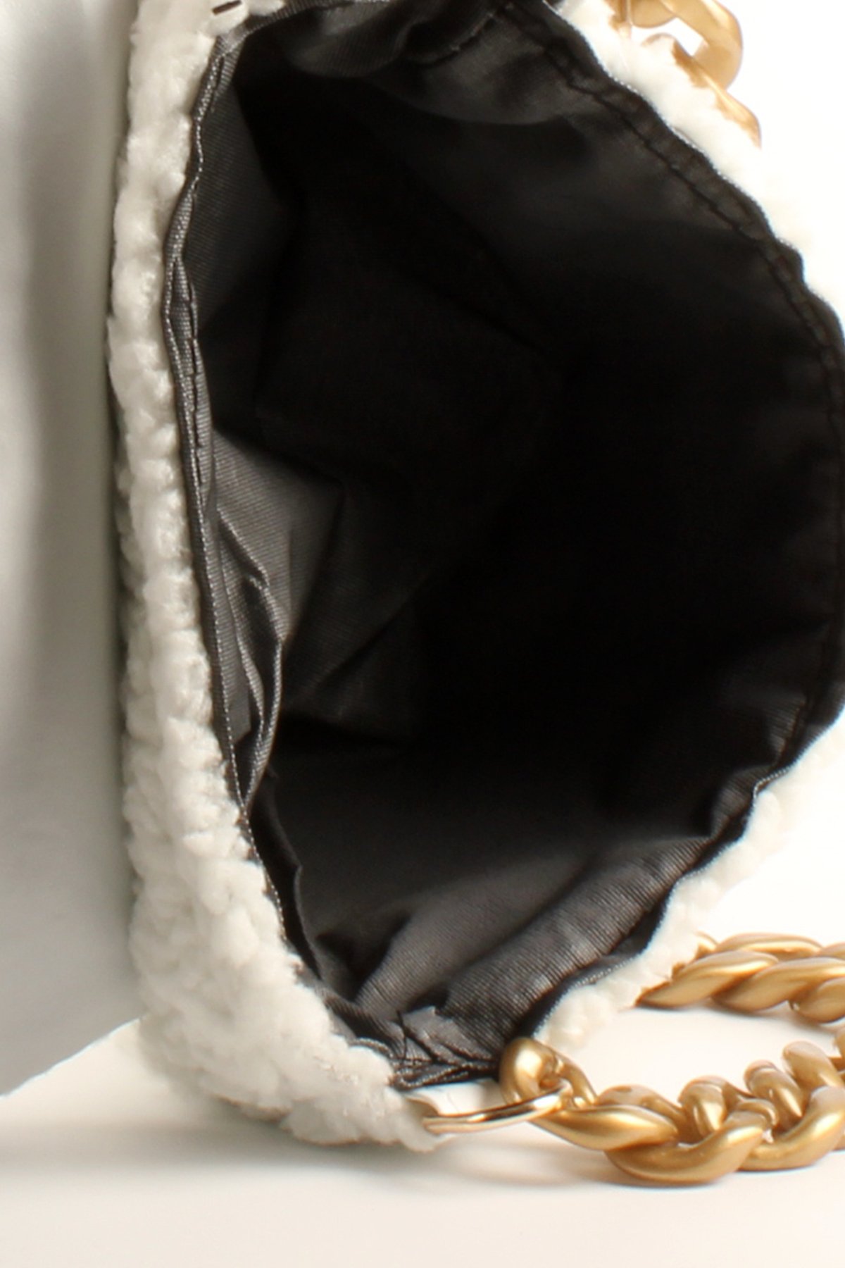 LWE20731-SyhTalhaLuwwe Bag'sKadın Zincir Askılı Suni Kürklü-Peluş Baget Omuz Çantası (20731)