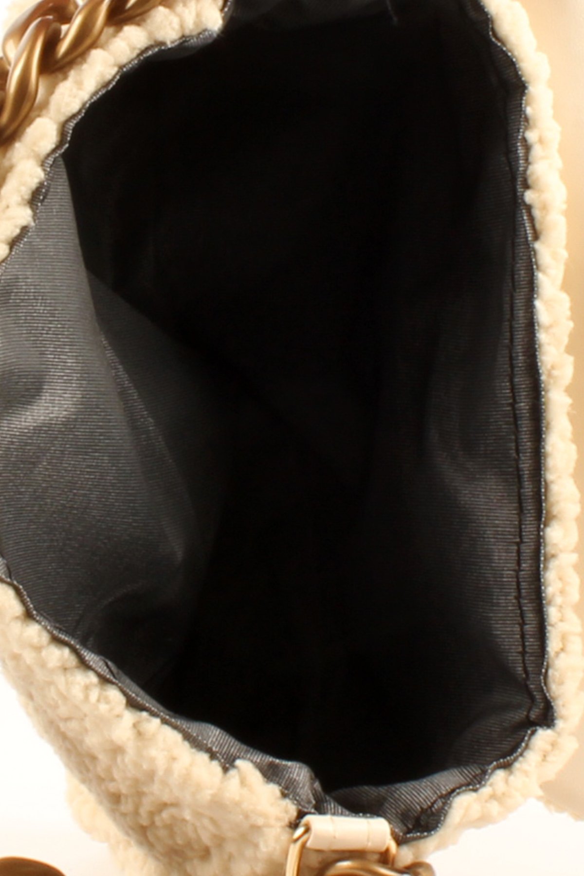 LWE20731-SyhTalhaLuwwe Bag'sKadın Zincir Askılı Suni Kürklü-Peluş Baget Omuz Çantası (20731)