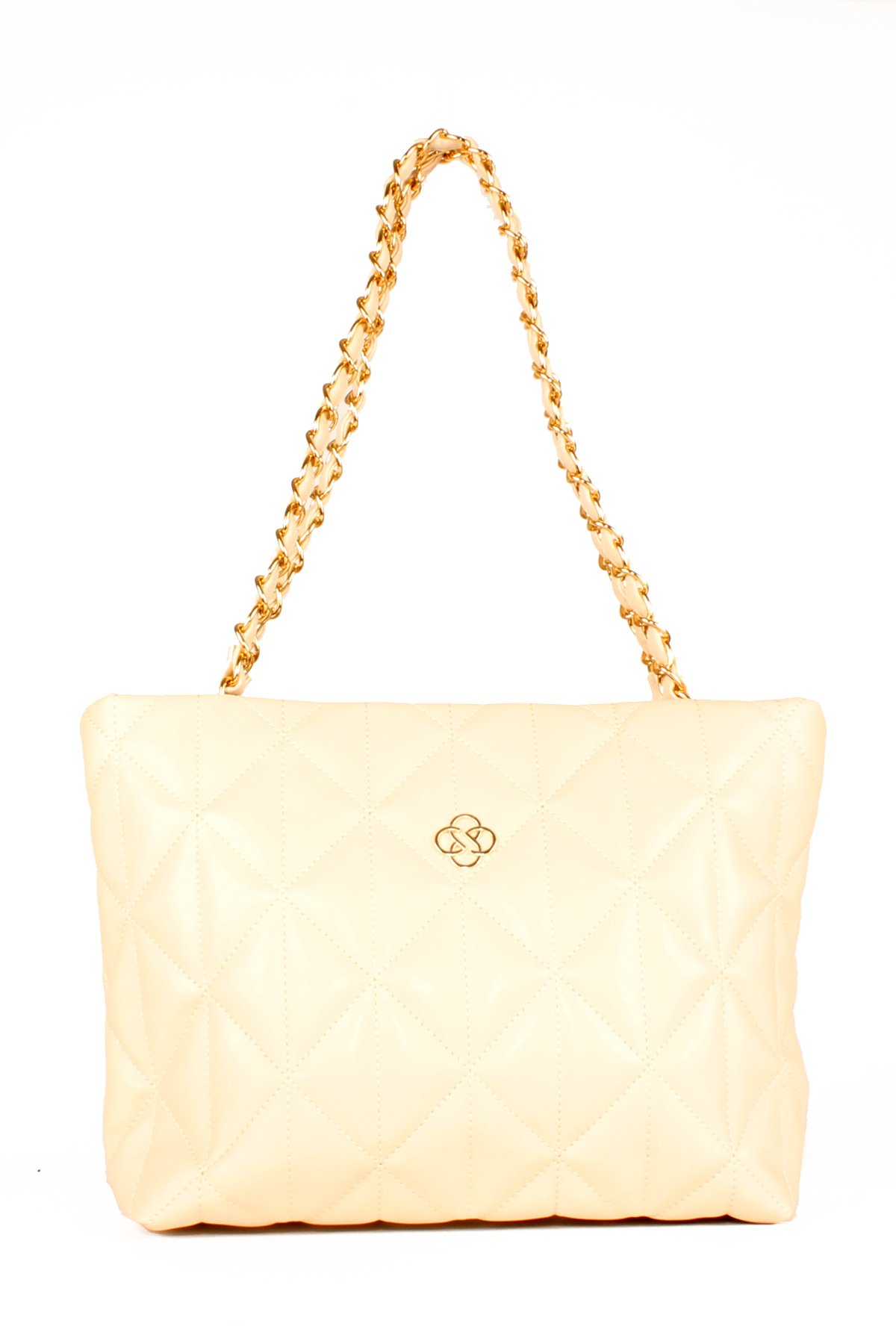 LWE10599-SOsmanlıLuwwe Bag'sKadın Zincir Deri Askılı Kapitone Omuz Çantası (10599)