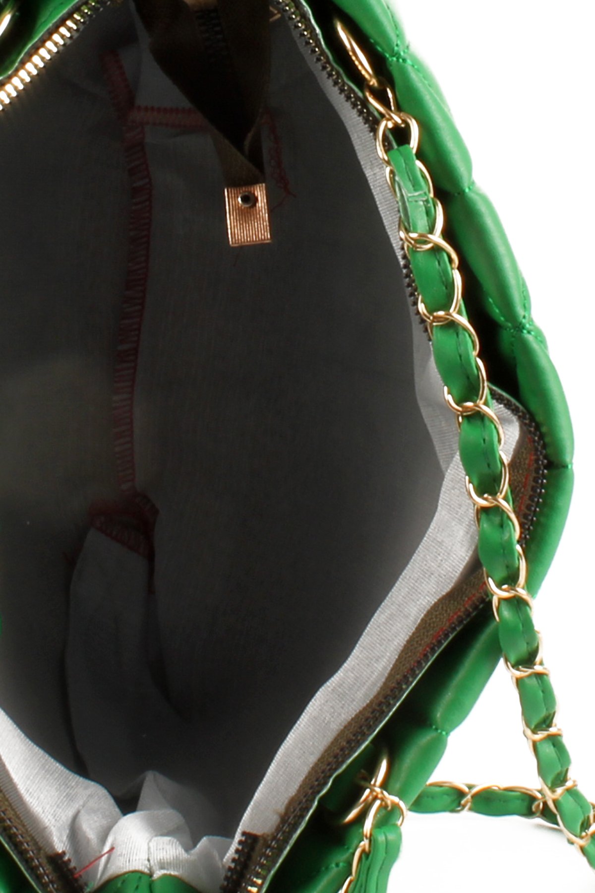 LWE10599-SOsmanlıLuwwe Bag'sKadın Zincir Deri Askılı Kapitone Omuz Çantası (10599)