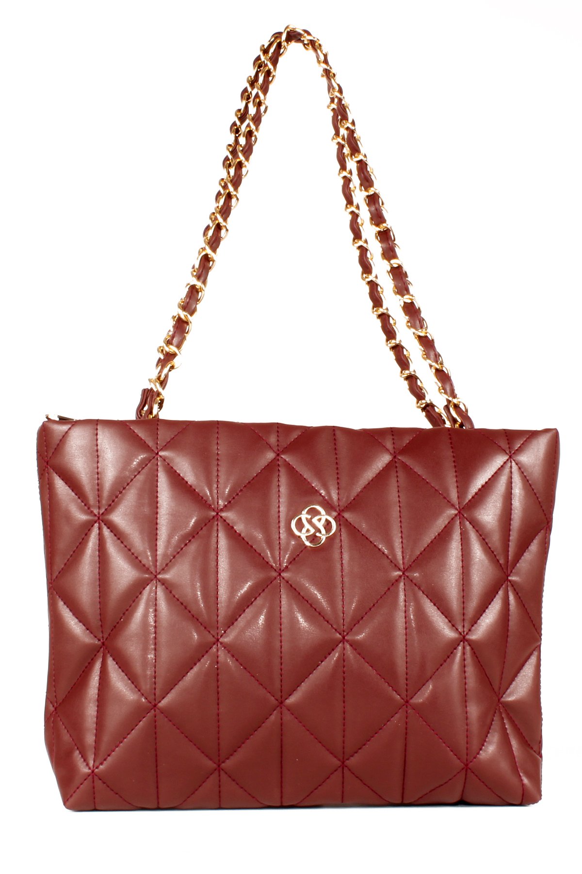 LWE10599-SOsmanlıLuwwe Bag'sKadın Zincir Deri Askılı Kapitone Omuz Çantası (10599)