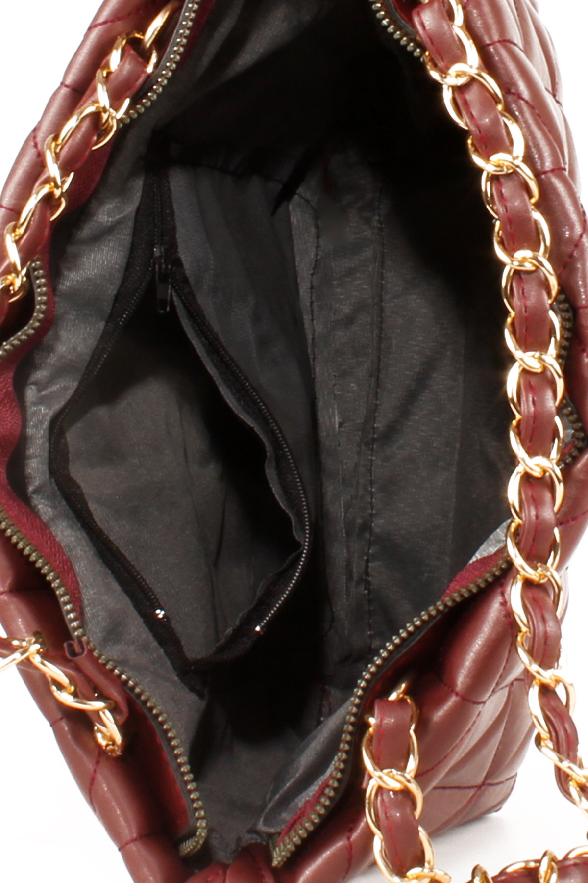 LWE10599-SOsmanlıLuwwe Bag'sKadın Zincir Deri Askılı Kapitone Omuz Çantası (10599)