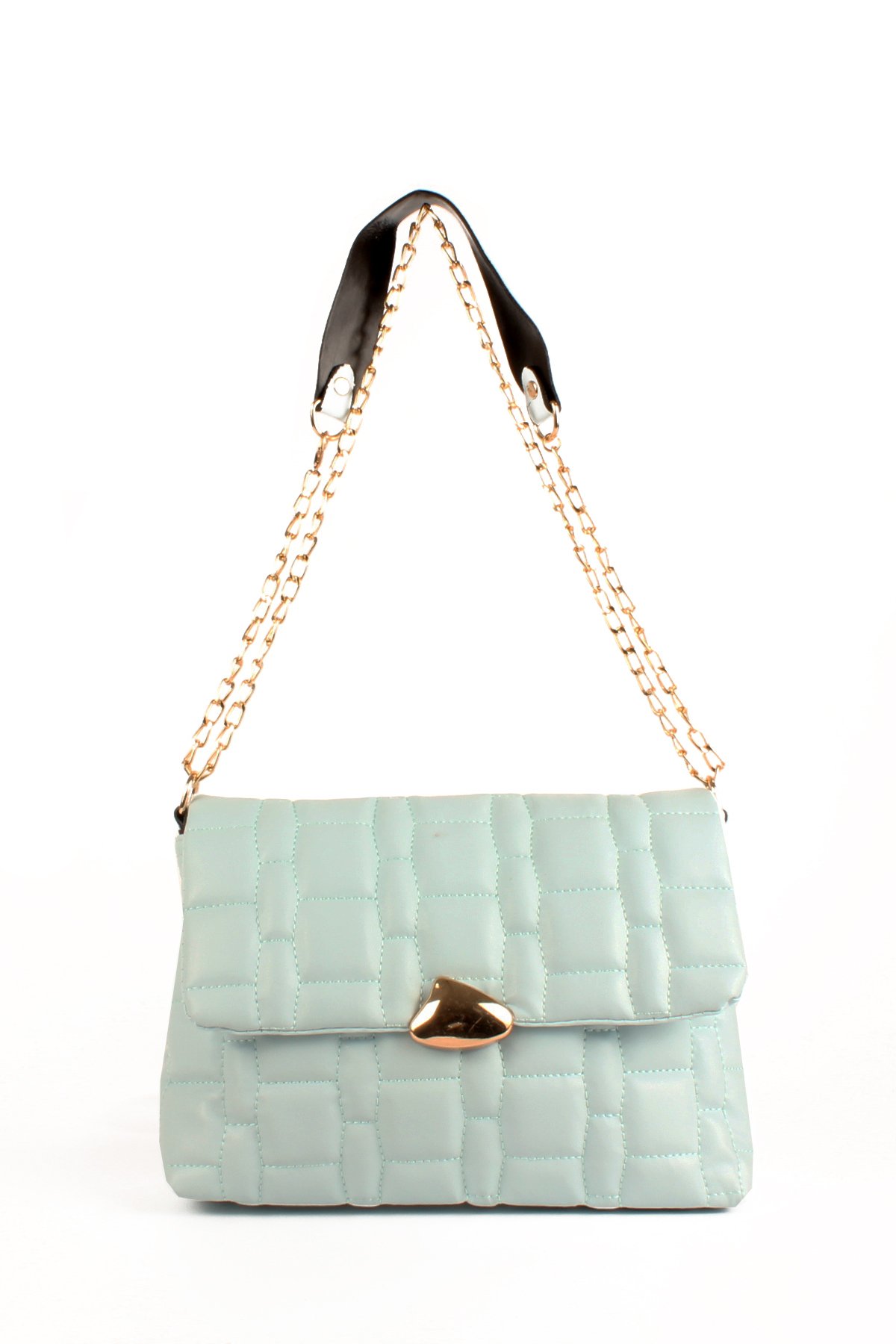 LWE10699-SyhTalhaLuwwe Bag'sKadın Zincir Deri Askılı Kapitoneli Broş Kapaklı Omuz Çantası (10699)