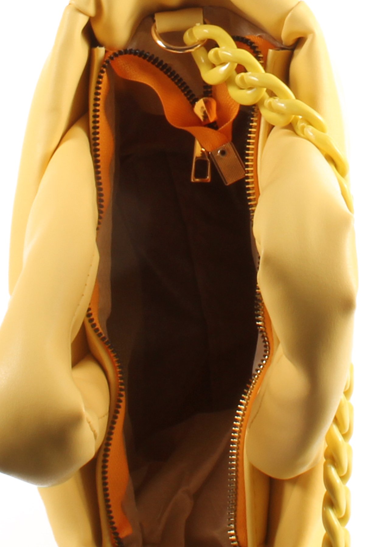 LWE1703-SyhTalhaLuwwe Bag'sKadın Zincir Detaylı Yumuşak Deri Kapitoneli Şişme Kol ve Omuz Çantası (1703)