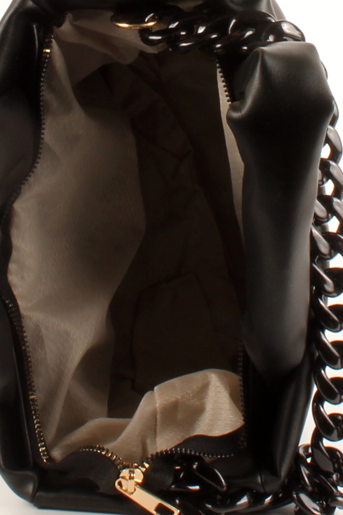 LWE1703-SyhTalhaLuwwe Bag'sKadın Zincir Detaylı Yumuşak Deri Kapitoneli Şişme Kol ve Omuz Çantası (1703)