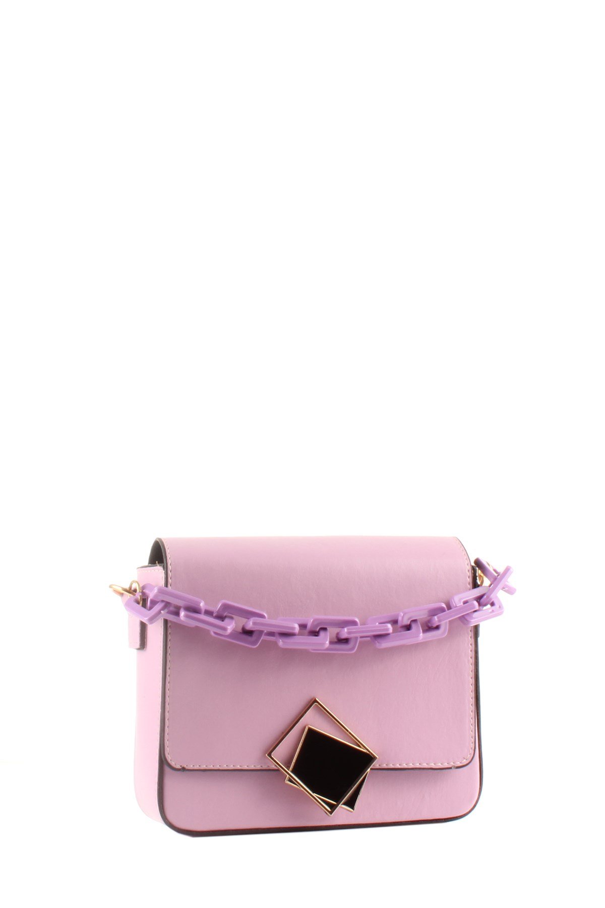 LWE20422-SLuwweLuwwe Bag'sKadın Zincir El Saplı Naturel Renk Kare El ve Omuz Çantası (20422)