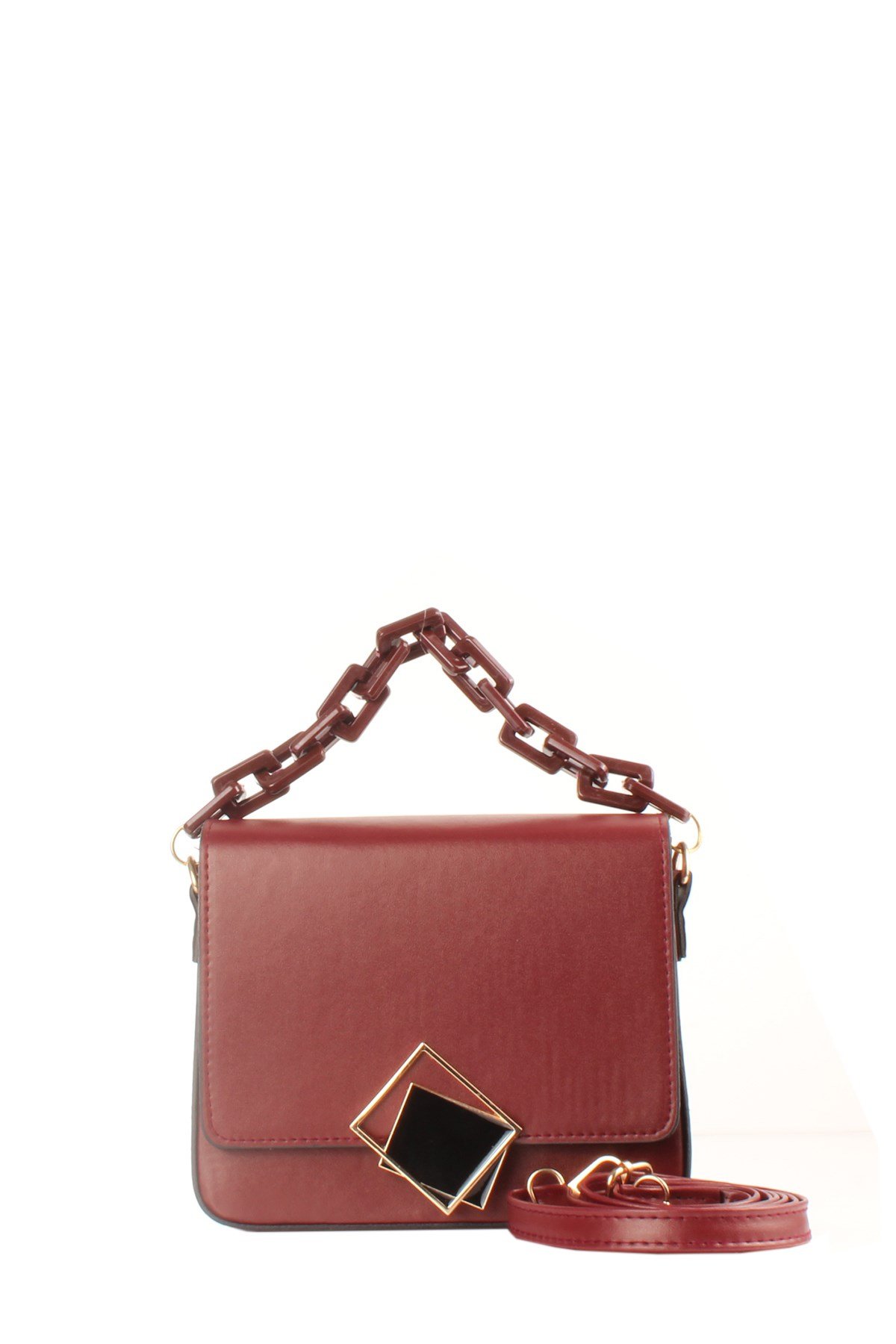 LWE20422-SLuwweLuwwe Bag'sKadın Zincir El Saplı Naturel Renk Kare El ve Omuz Çantası (20422)