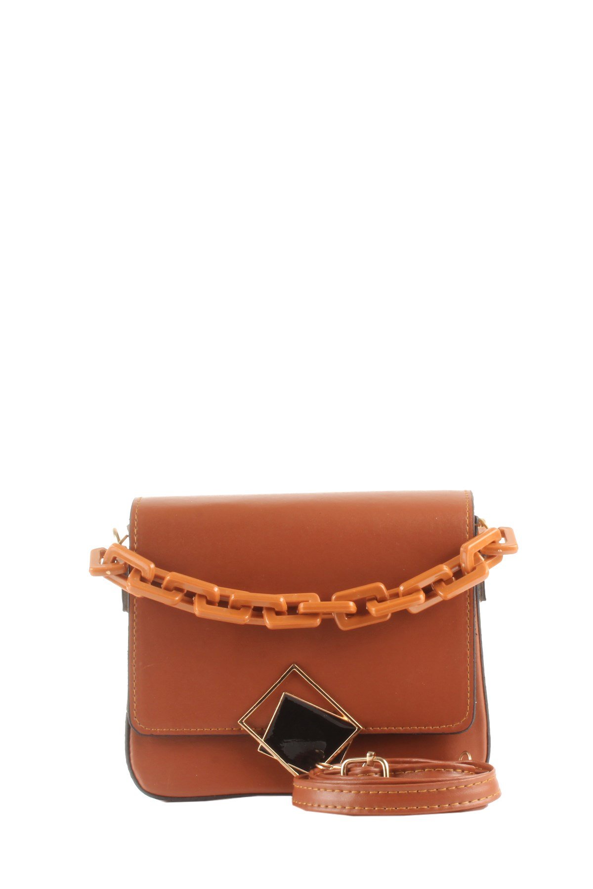 LWE20422-SLuwweLuwwe Bag'sKadın Zincir El Saplı Naturel Renk Kare El ve Omuz Çantası (20422)