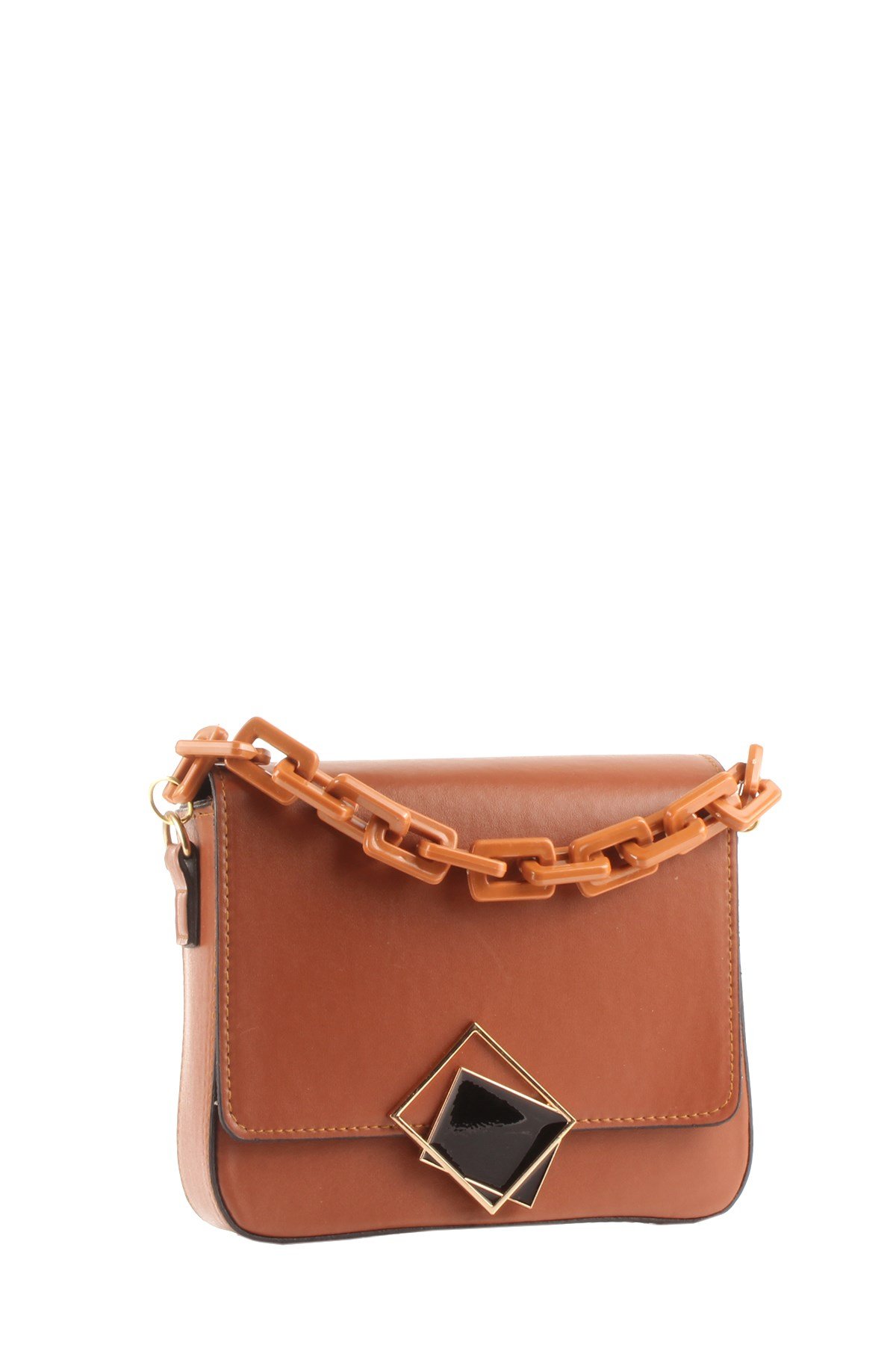 LWE20422-SLuwweLuwwe Bag'sKadın Zincir El Saplı Naturel Renk Kare El ve Omuz Çantası (20422)