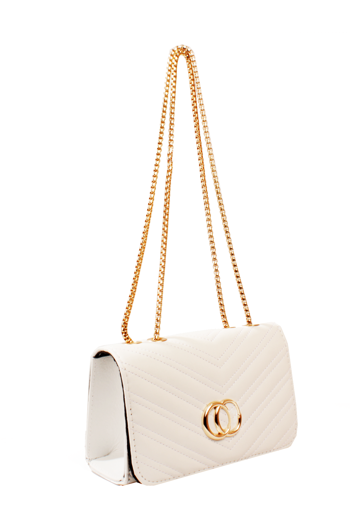 LWE20791-SyhTalhaLuwwe Bag'sKadın Zincir Omuz Askılı Şerit Desen Deri Logolu Mini Omuz Çantası (20791)