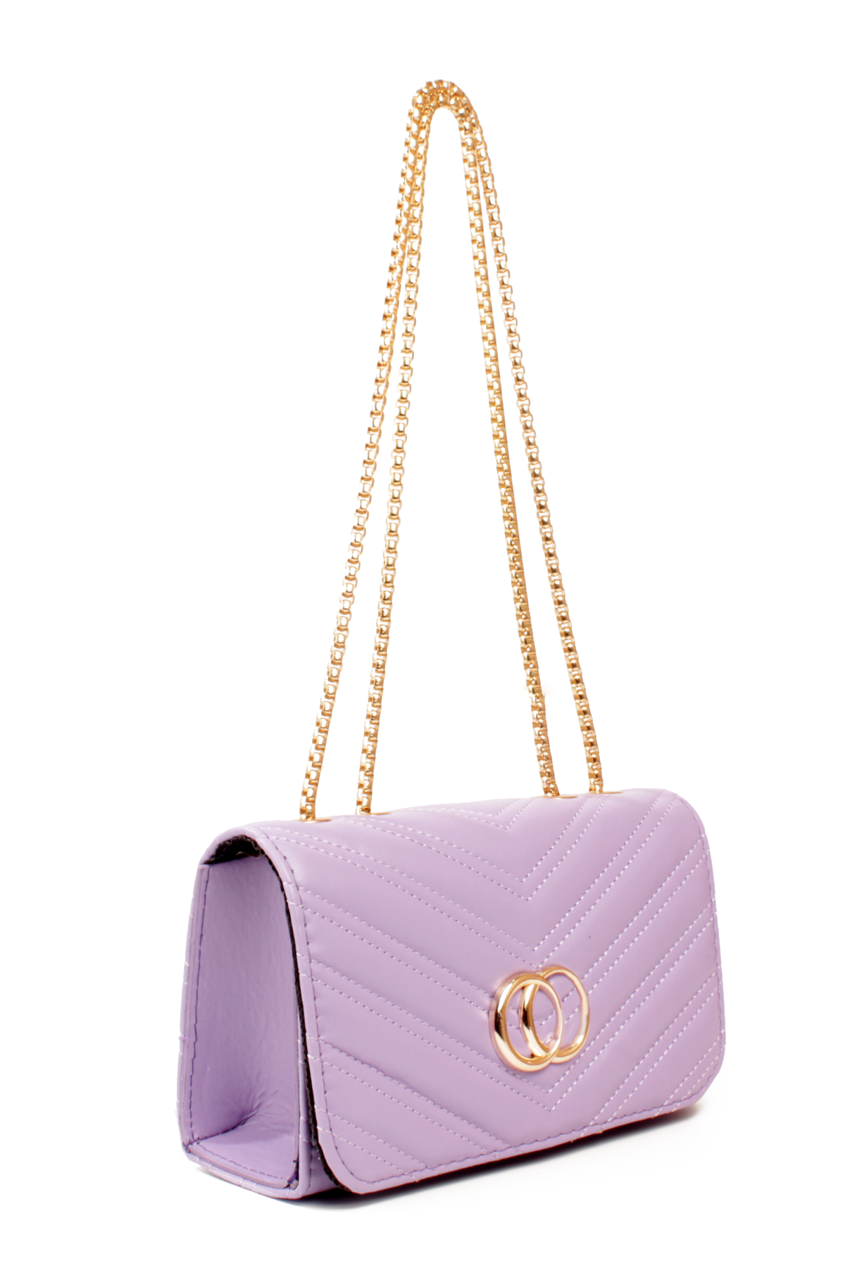 LWE20791-SyhTalhaLuwwe Bag'sKadın Zincir Omuz Askılı Şerit Desen Deri Logolu Mini Omuz Çantası (20791)