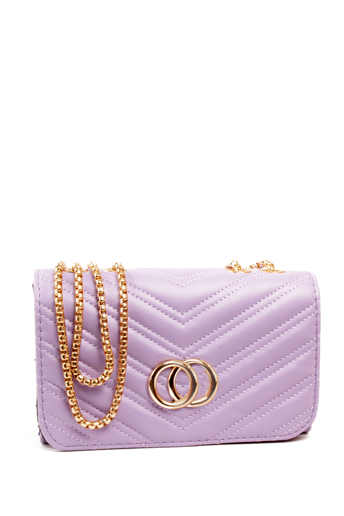 LWE20791-SyhTalhaLuwwe Bag'sKadın Zincir Omuz Askılı Şerit Desen Deri Logolu Mini Omuz Çantası (20791)