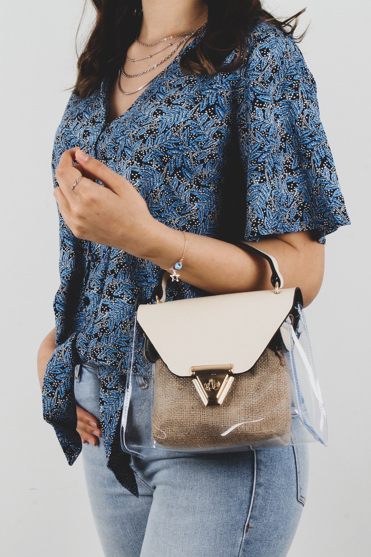 LWE20285-KrmLuwweLuwwe Bag'sKrem Kadın El ve Omuz Çantası (LWE20285-Krm)