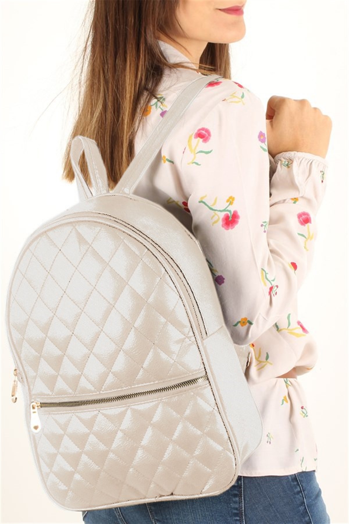 LWE20223-KrmLuwweLuwwe Bag'sKrem Kadın Sırt Çantası  (LWE20223-Krm)