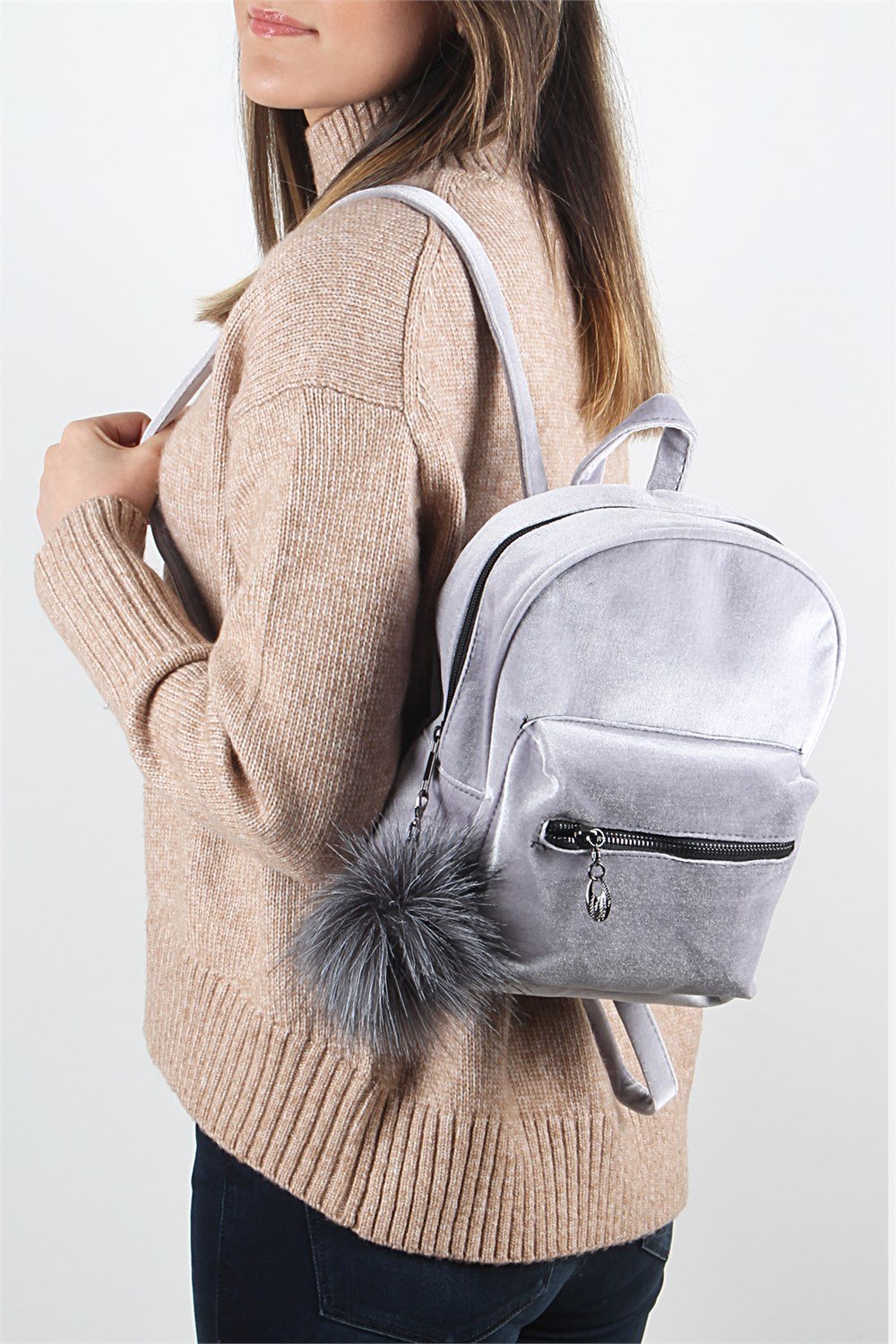 Luwwe Bag's İnci Kadife Sırt Çantası