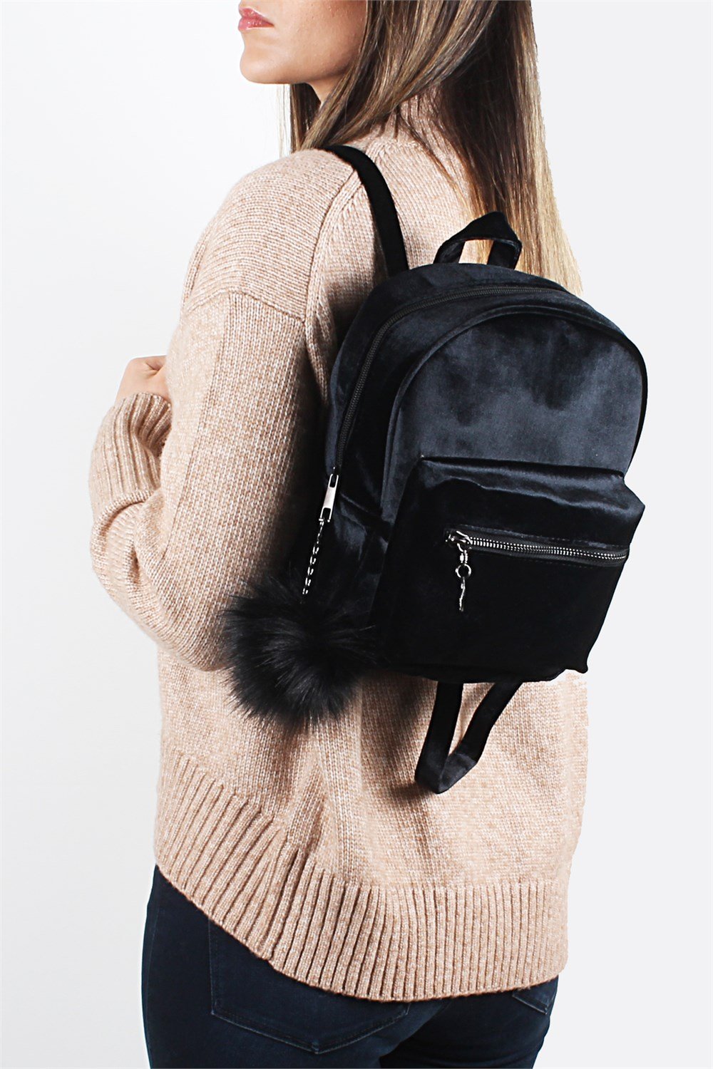 Luwwe Bag's İnci Kadife Sırt Çantası