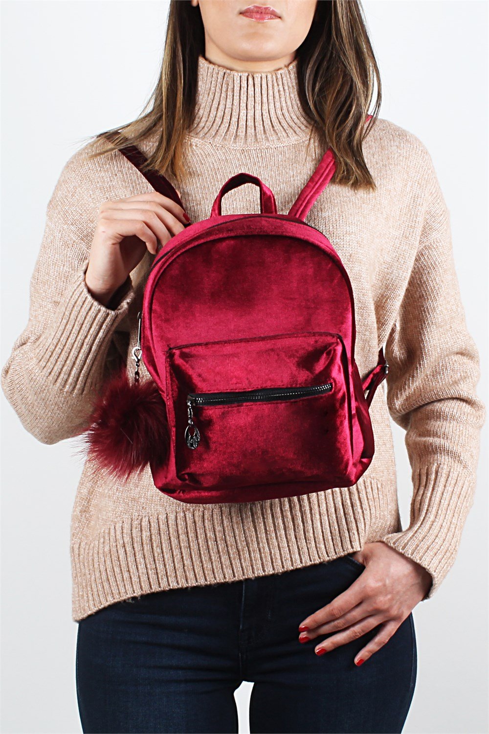 Luwwe Bag's İnci Kadife Sırt Çantası