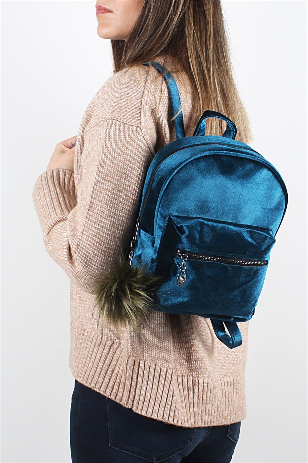 Luwwe Bag's İnci Kadife Sırt Çantası